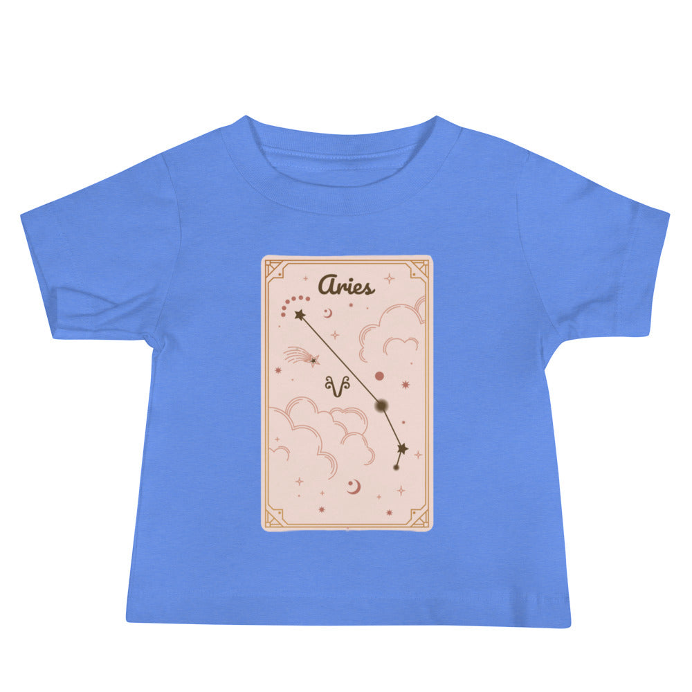 Leodie Aries Pink Constellation Card Baby Tee Blue