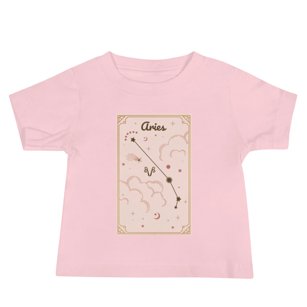 Leodie Aries Pink Constellation Card Baby Tee Pink