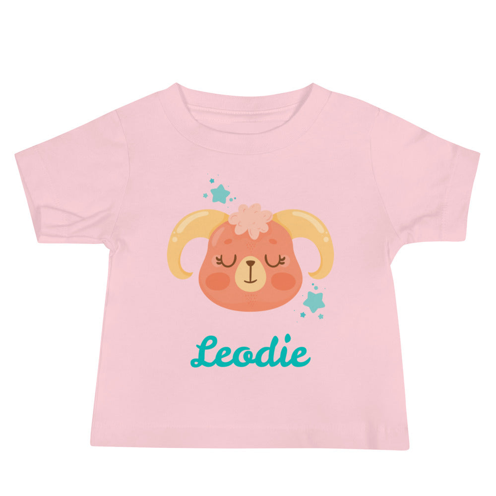 Leodie Customizable Cute Aries Baby Tee Pink