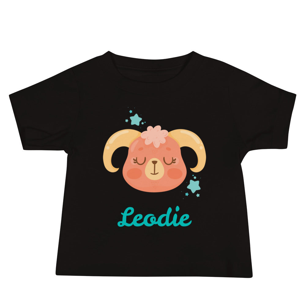 Leodie Customizable Cute Aries Baby Tee Black