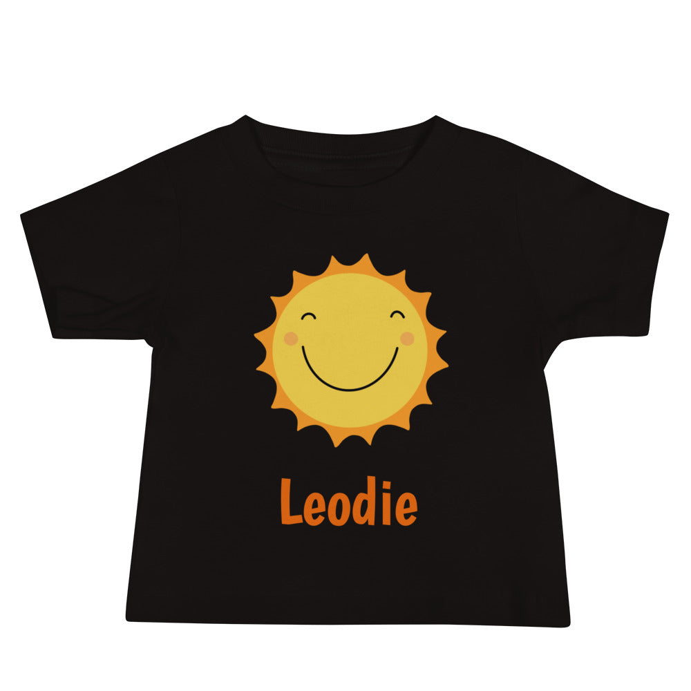 Leodie Sunny Face Baby Tee Black