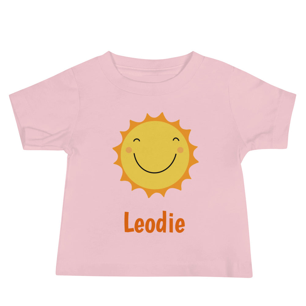Leodie Sunny Face Baby Tee Pink