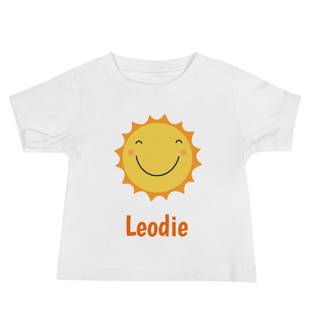 Leodie Sunny Face Baby Tee White
