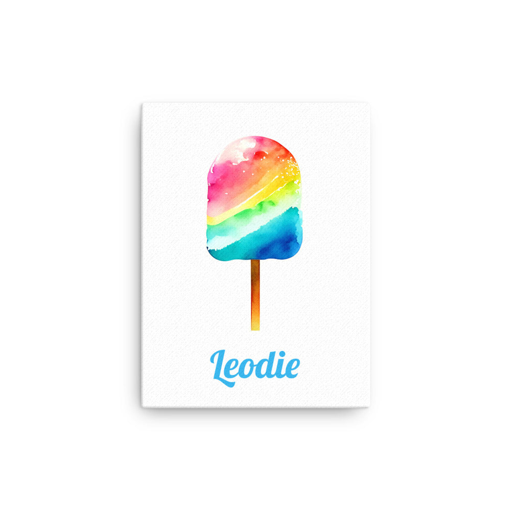 Rainbow Popsicle Thin Canvas Print 12 16
