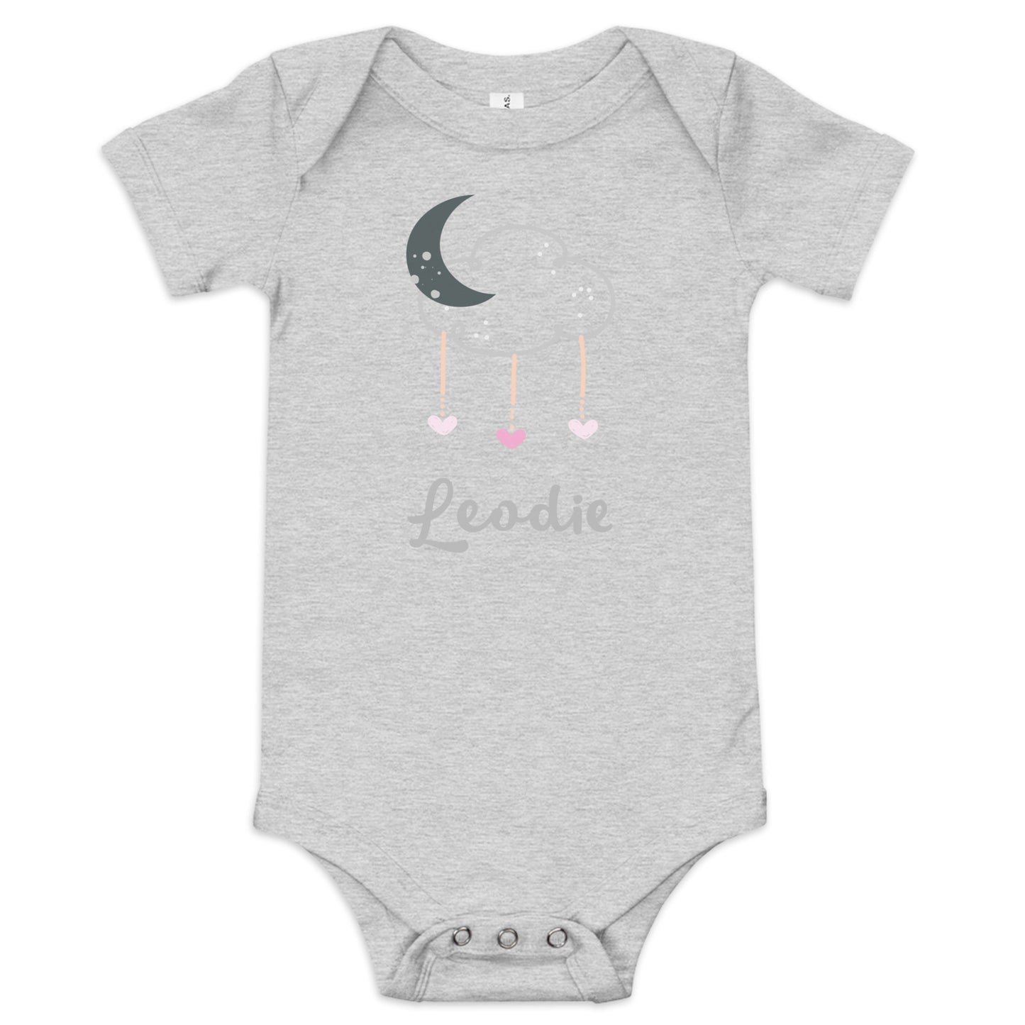 Moon Cloud and Heart Baby Onesie
