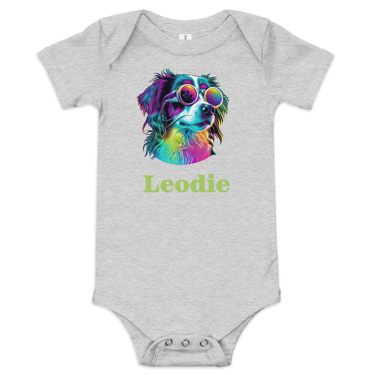 Customizable Vaporwave Spaniel Baby Onesie