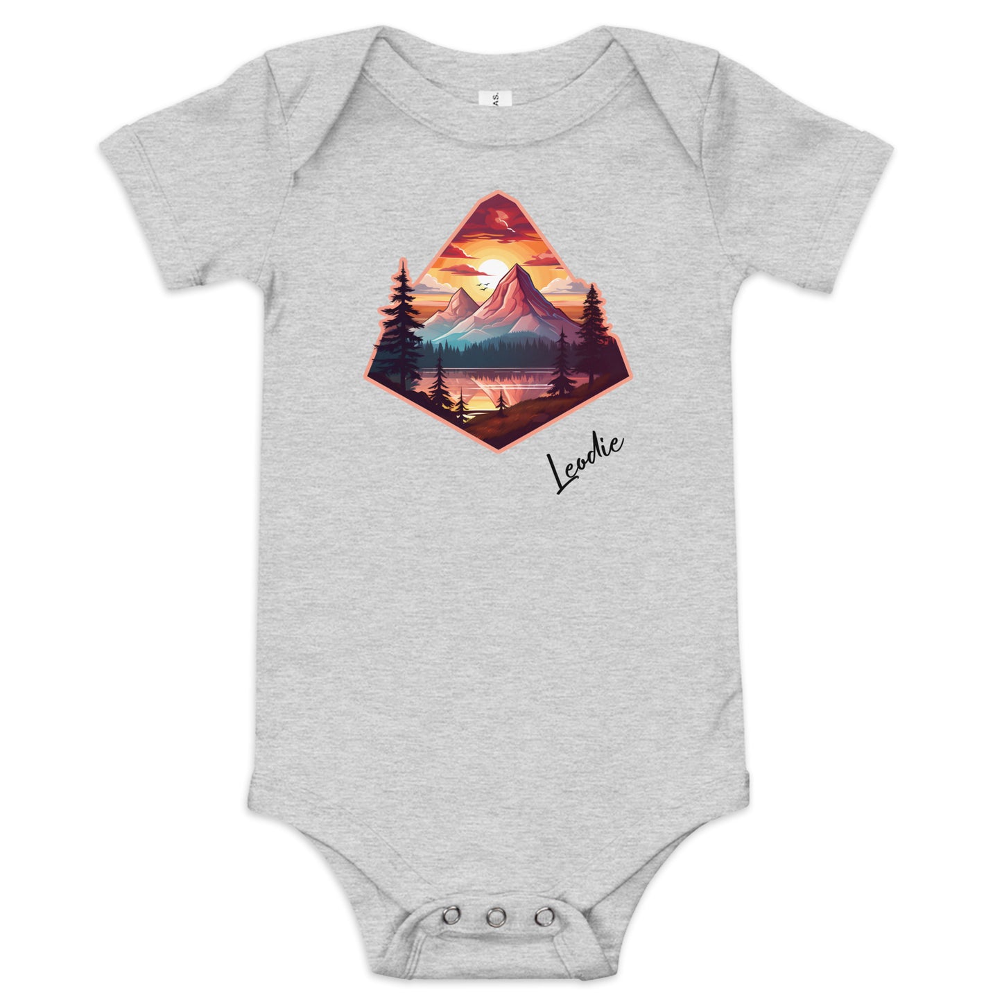 Serene Mountain Sunset Baby Onesie