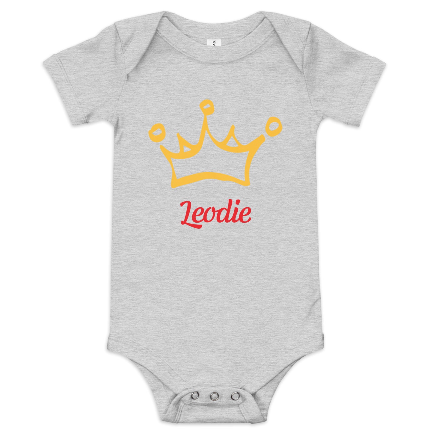Doodle Three Point Crown Baby Onesie
