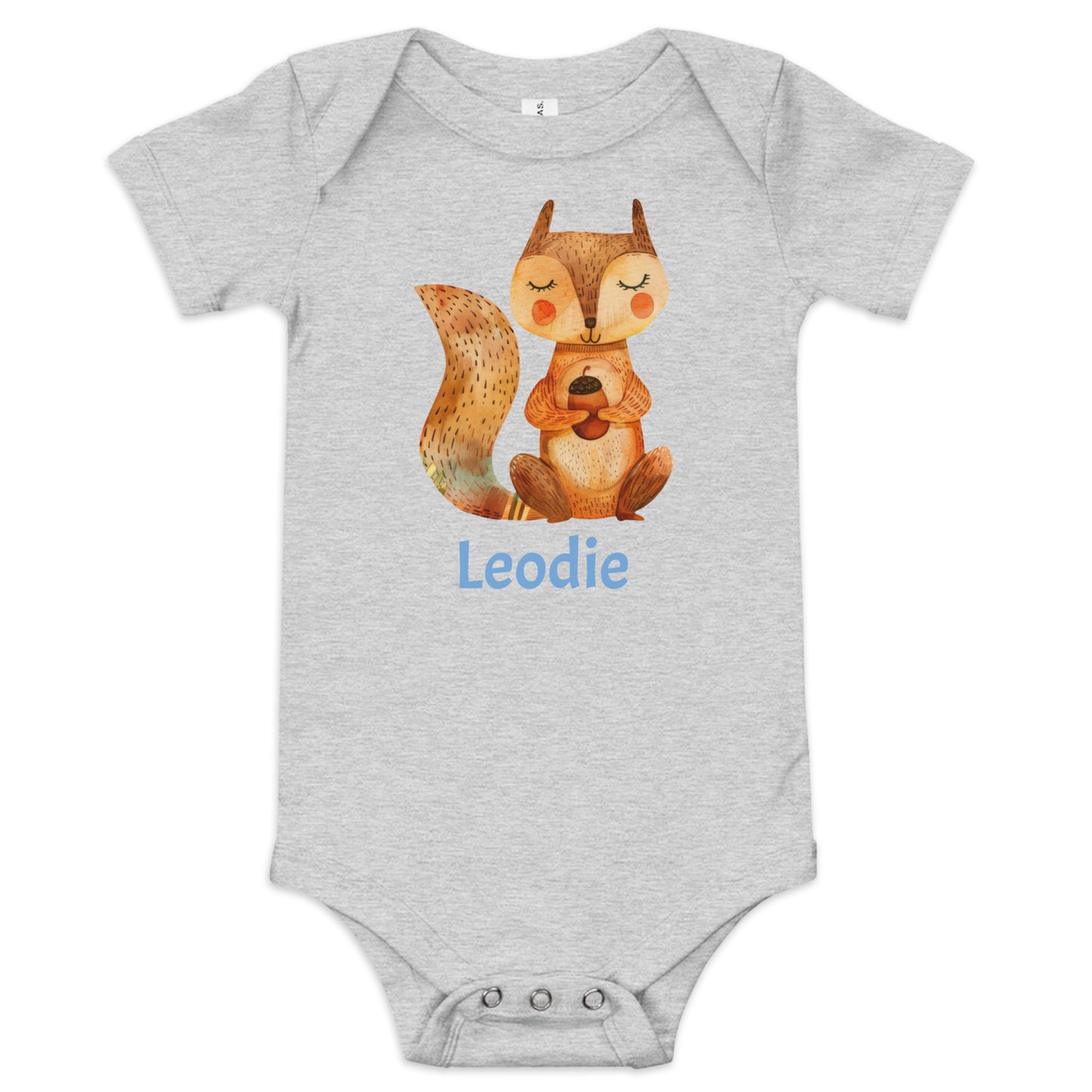 Autumn Colors Longtail Squirrel Baby Onesie