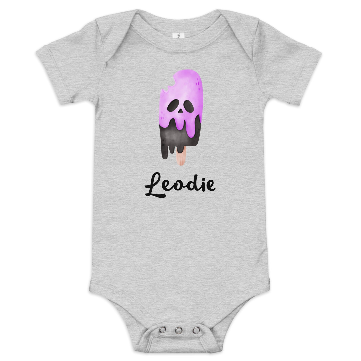 Purple Skull Popsicle Baby Onesie
