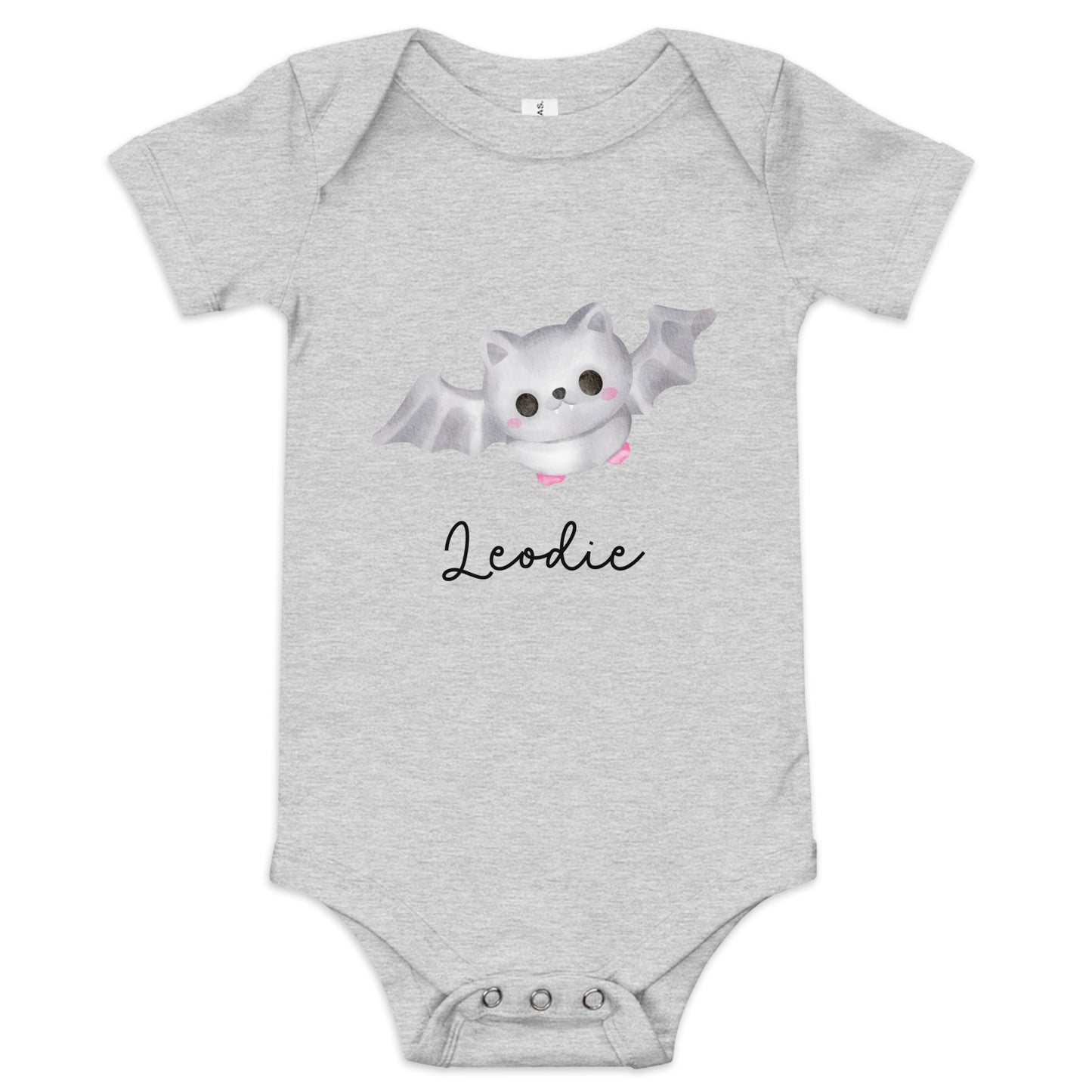 Cute White Bat Halloween Baby Onesie