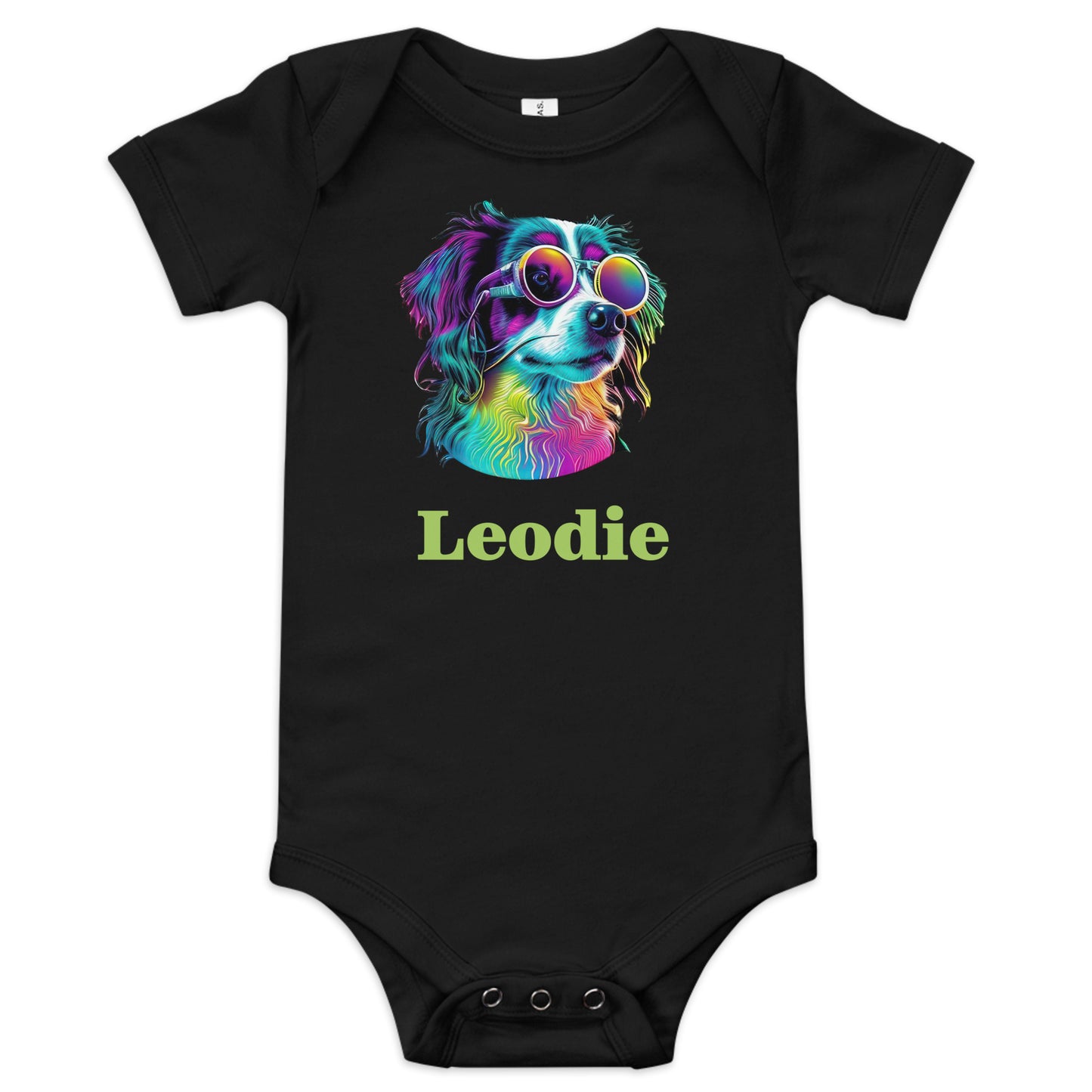 Customizable Vaporwave Spaniel Baby Onesie