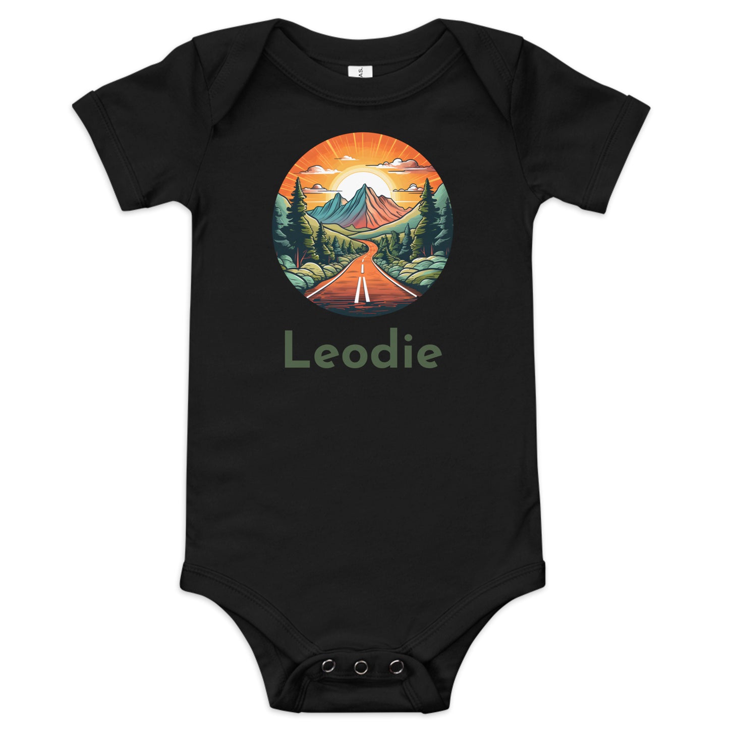 Sunset Mountain Highway Baby Onesie