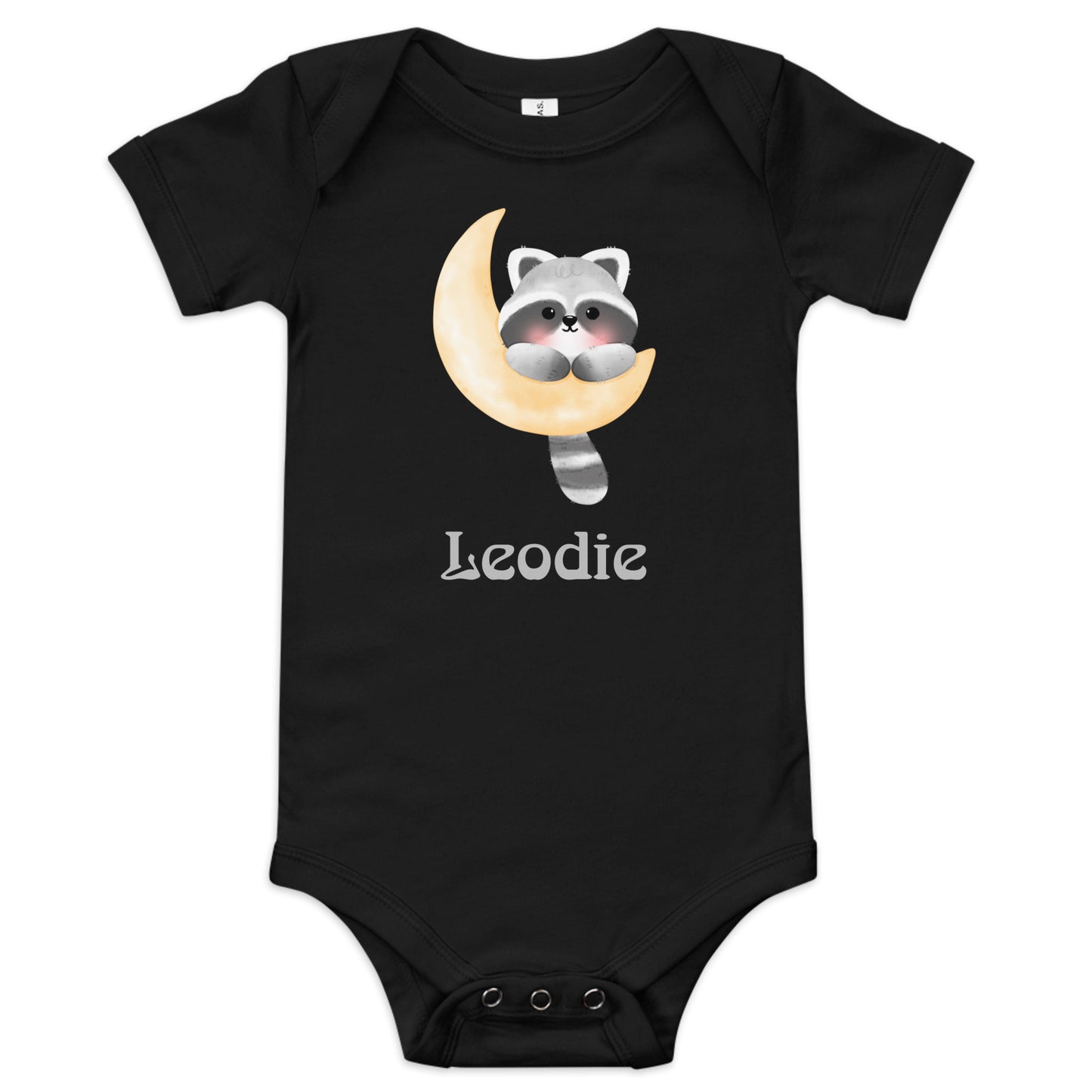 Sweet Racoon Moon Baby Onesie