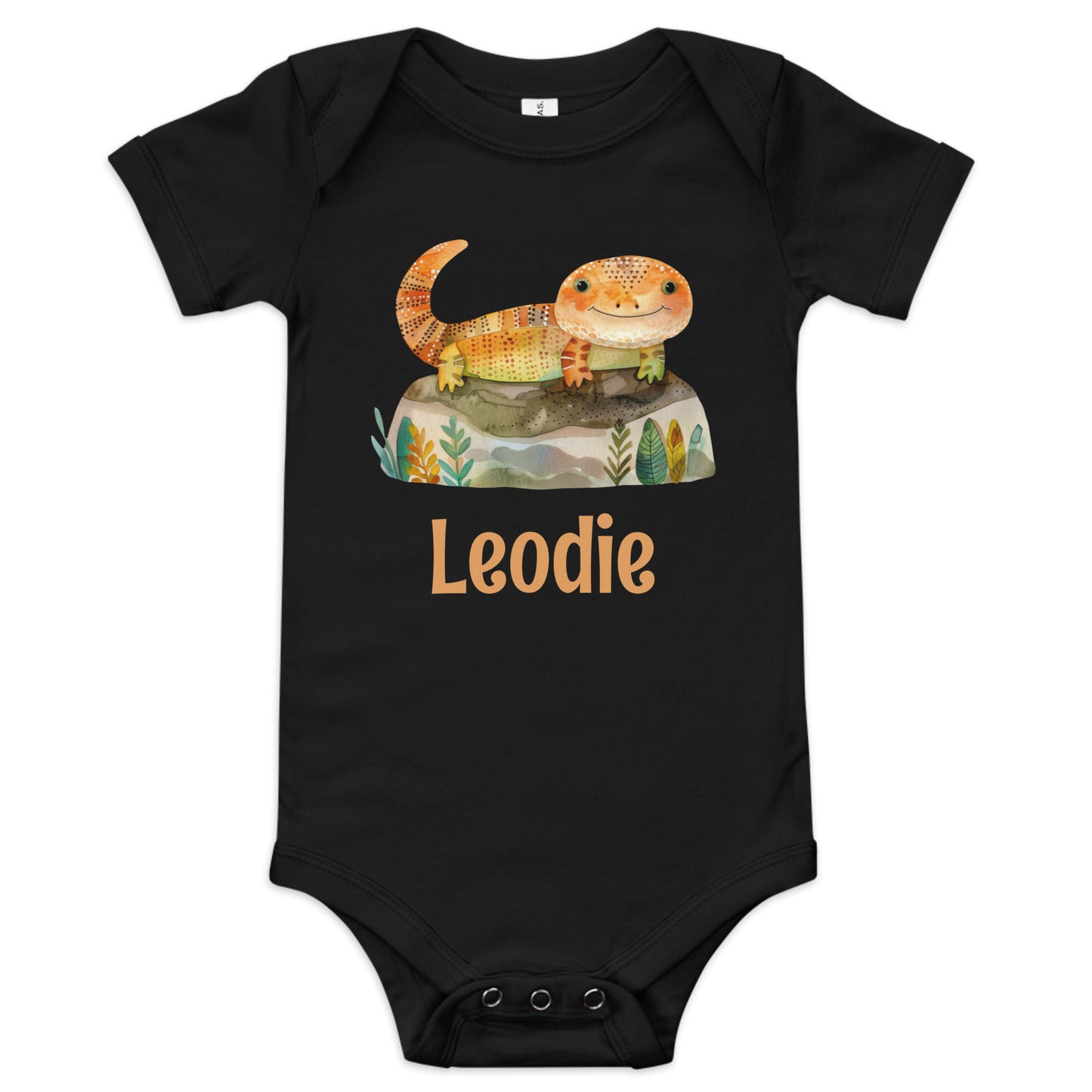 Autumn Colors Lizard Baby Onesie