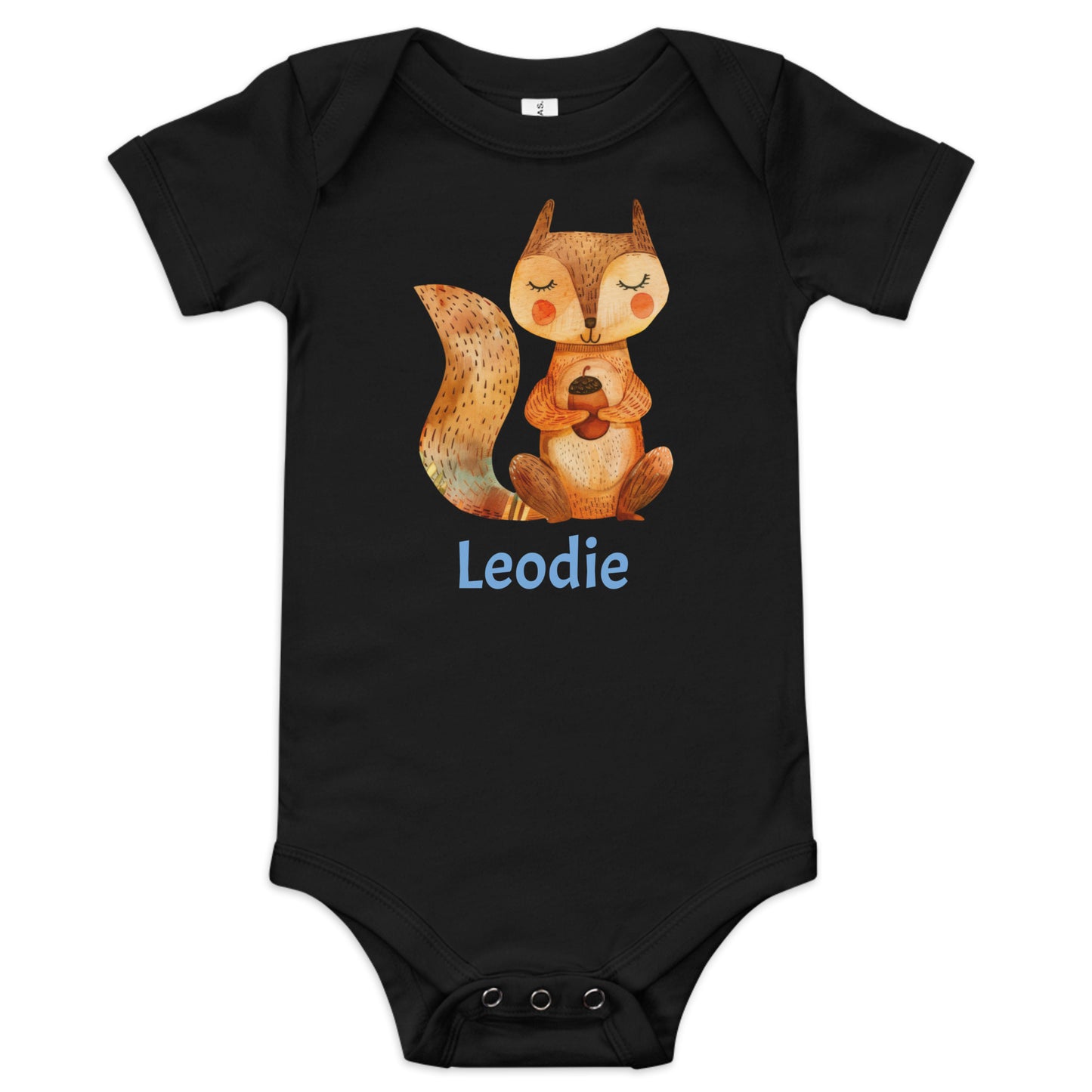 Autumn Colors Longtail Squirrel Baby Onesie