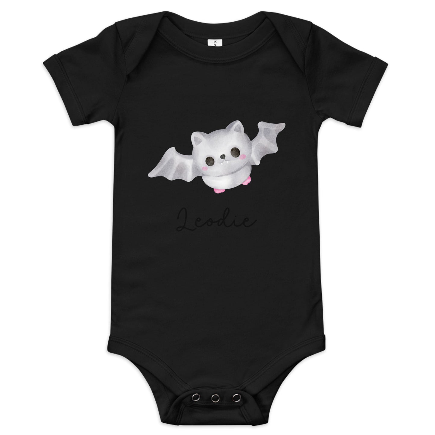 Cute White Bat Halloween Baby Onesie