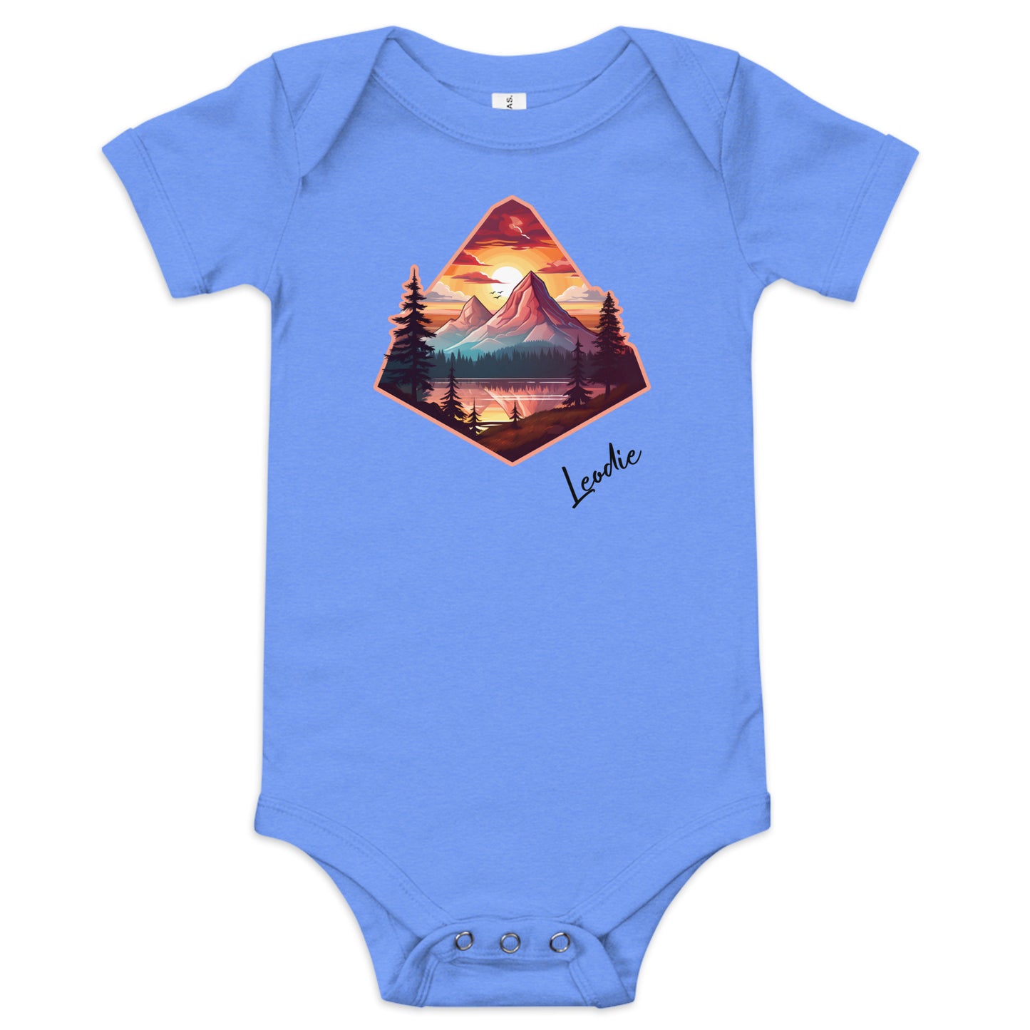 Serene Mountain Sunset Baby Onesie