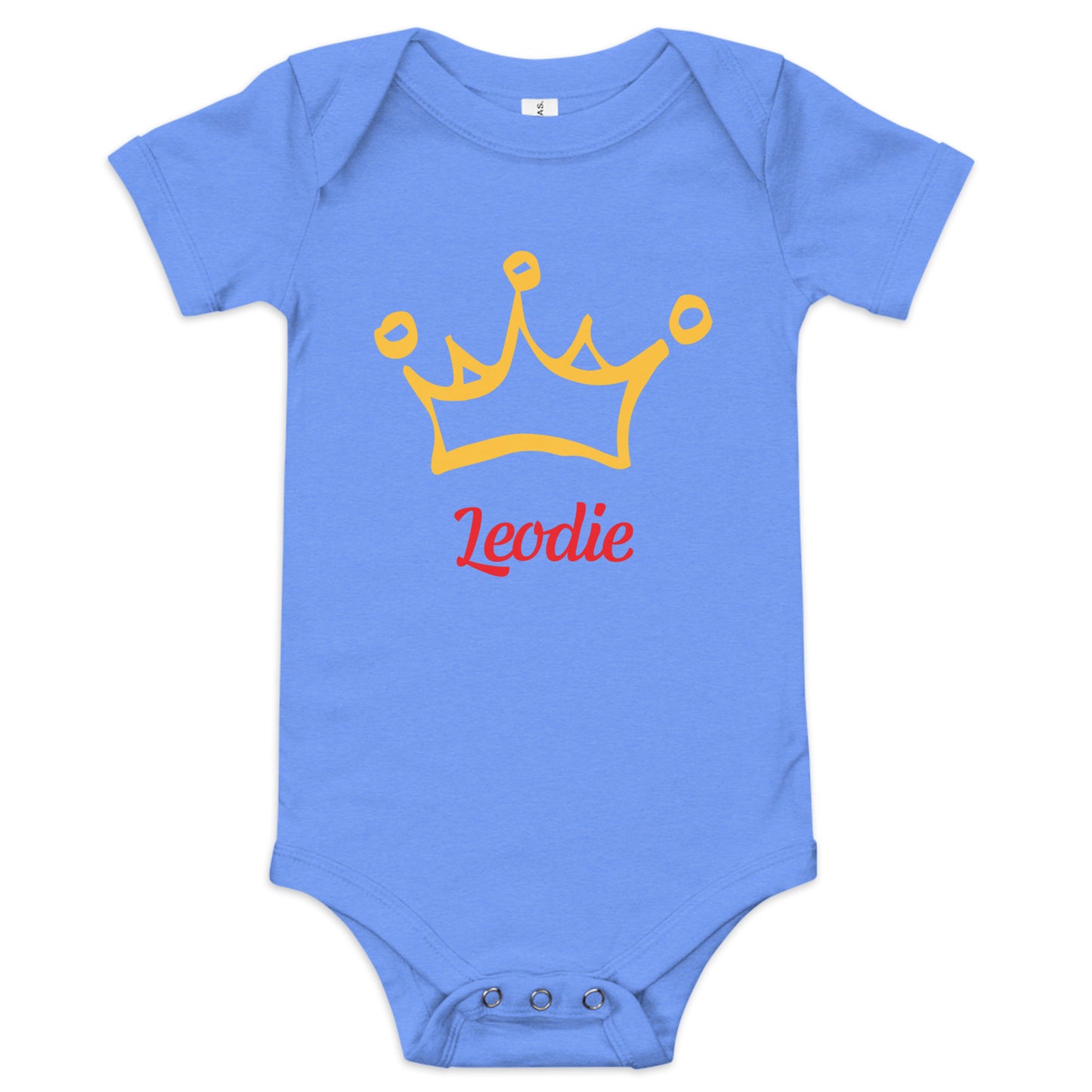 Doodle Three Point Crown Baby Onesie