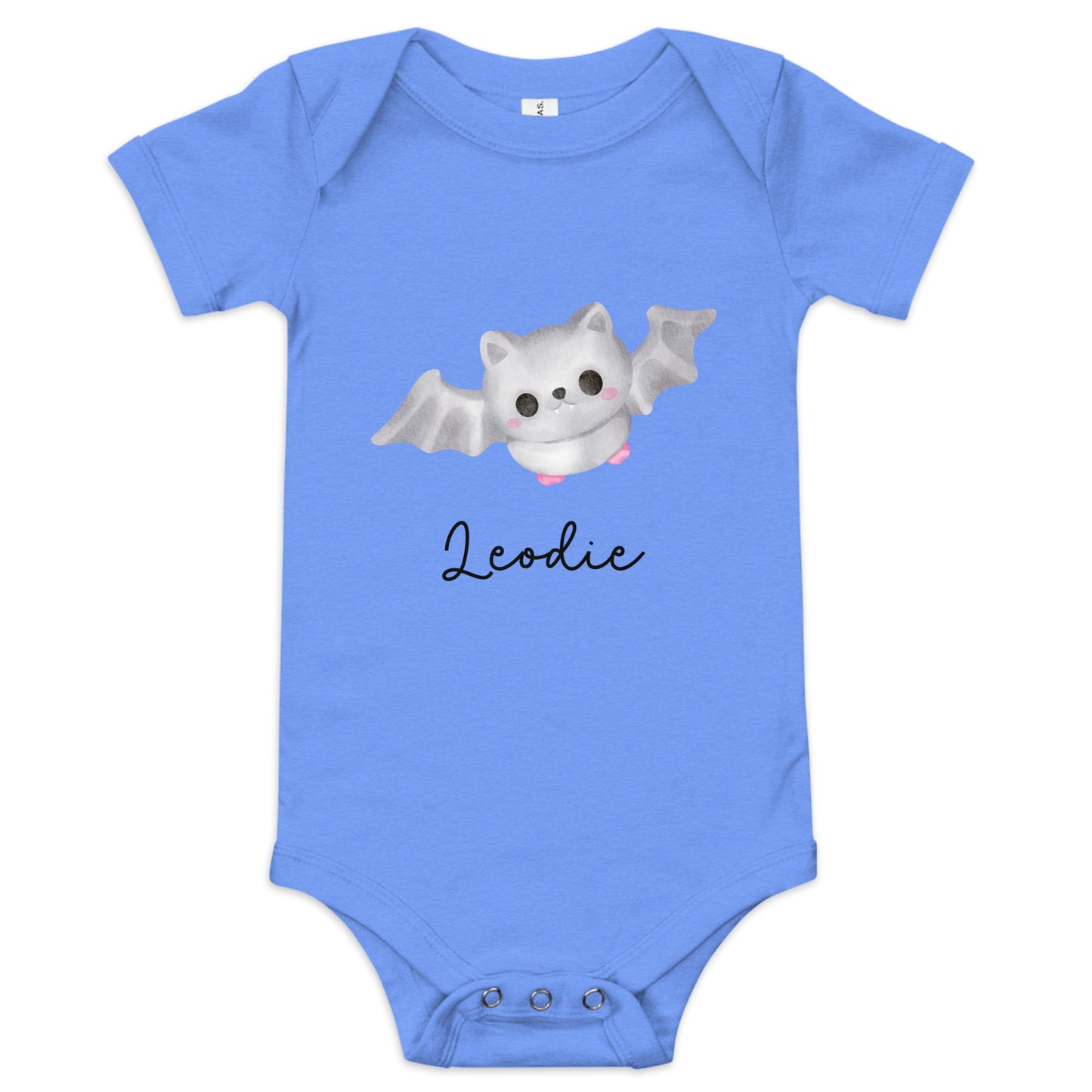 Cute White Bat Halloween Baby Onesie
