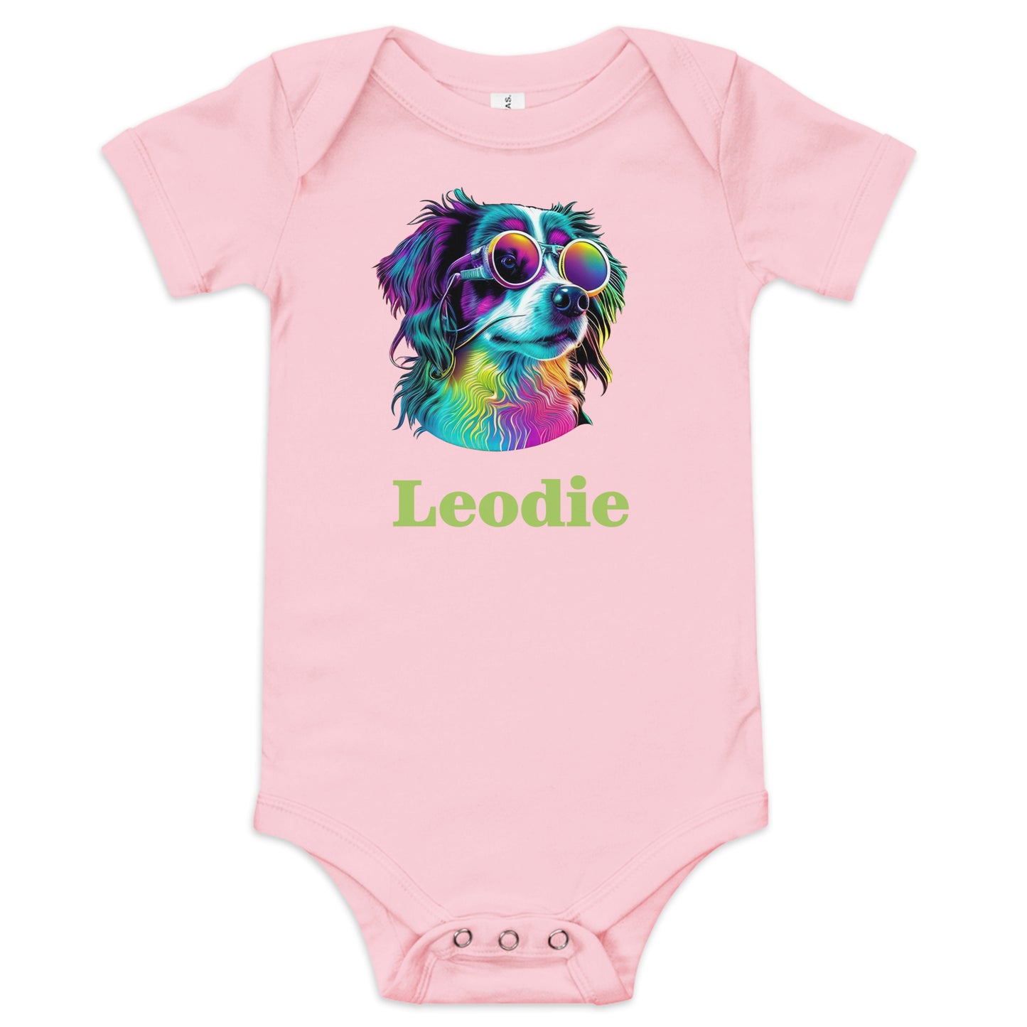 Customizable Vaporwave Spaniel Baby Onesie