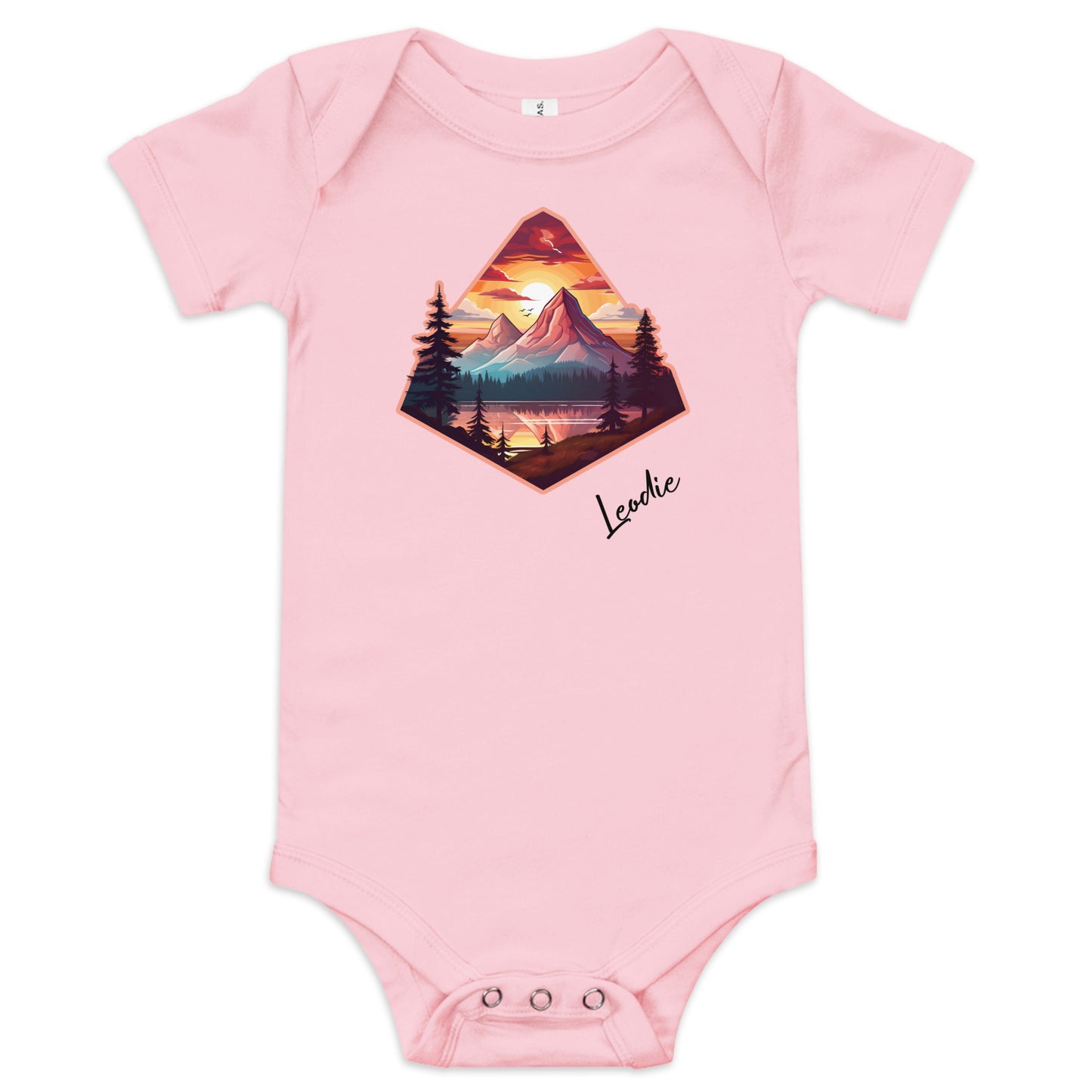 Serene Mountain Sunset Baby Onesie