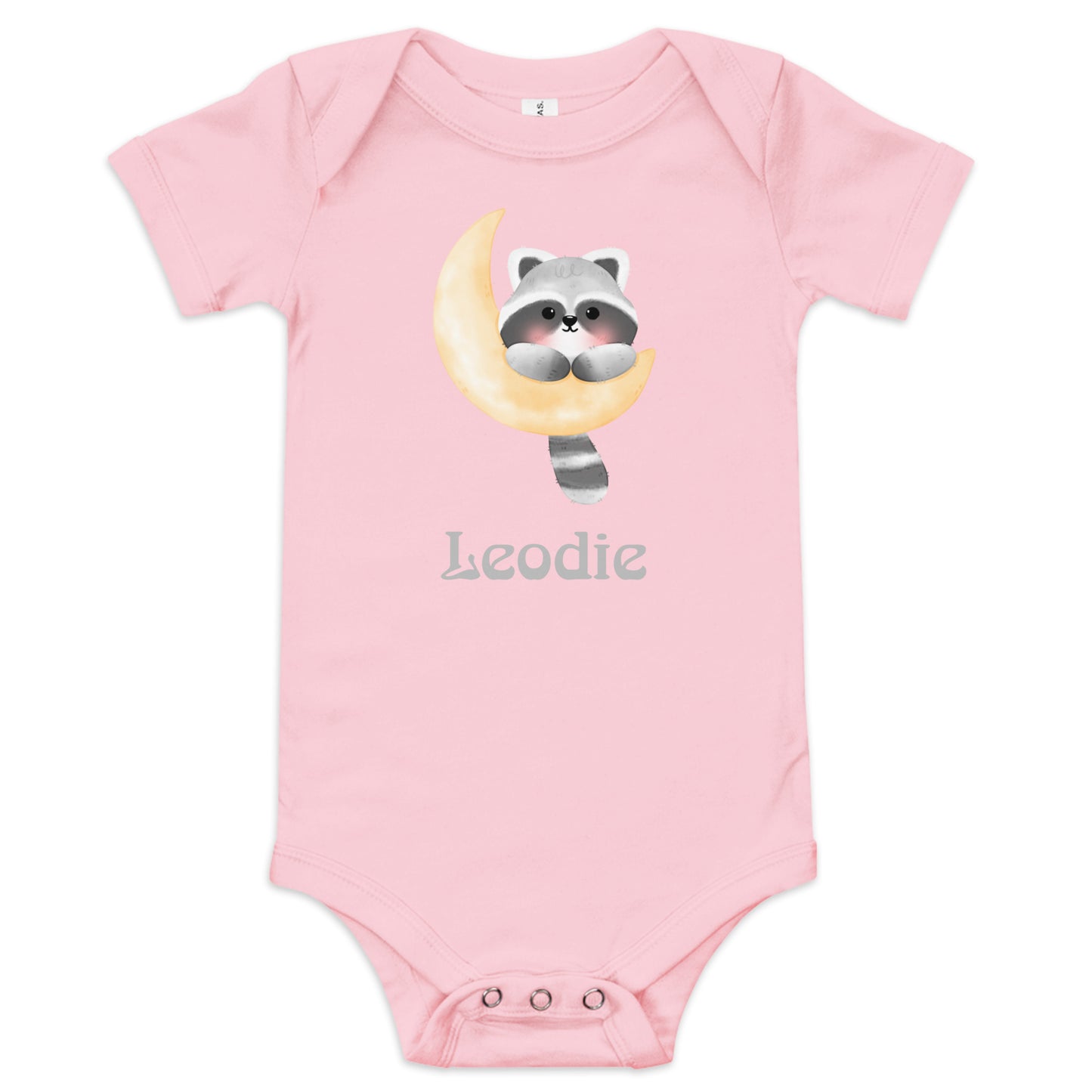 Sweet Racoon Moon Baby Onesie