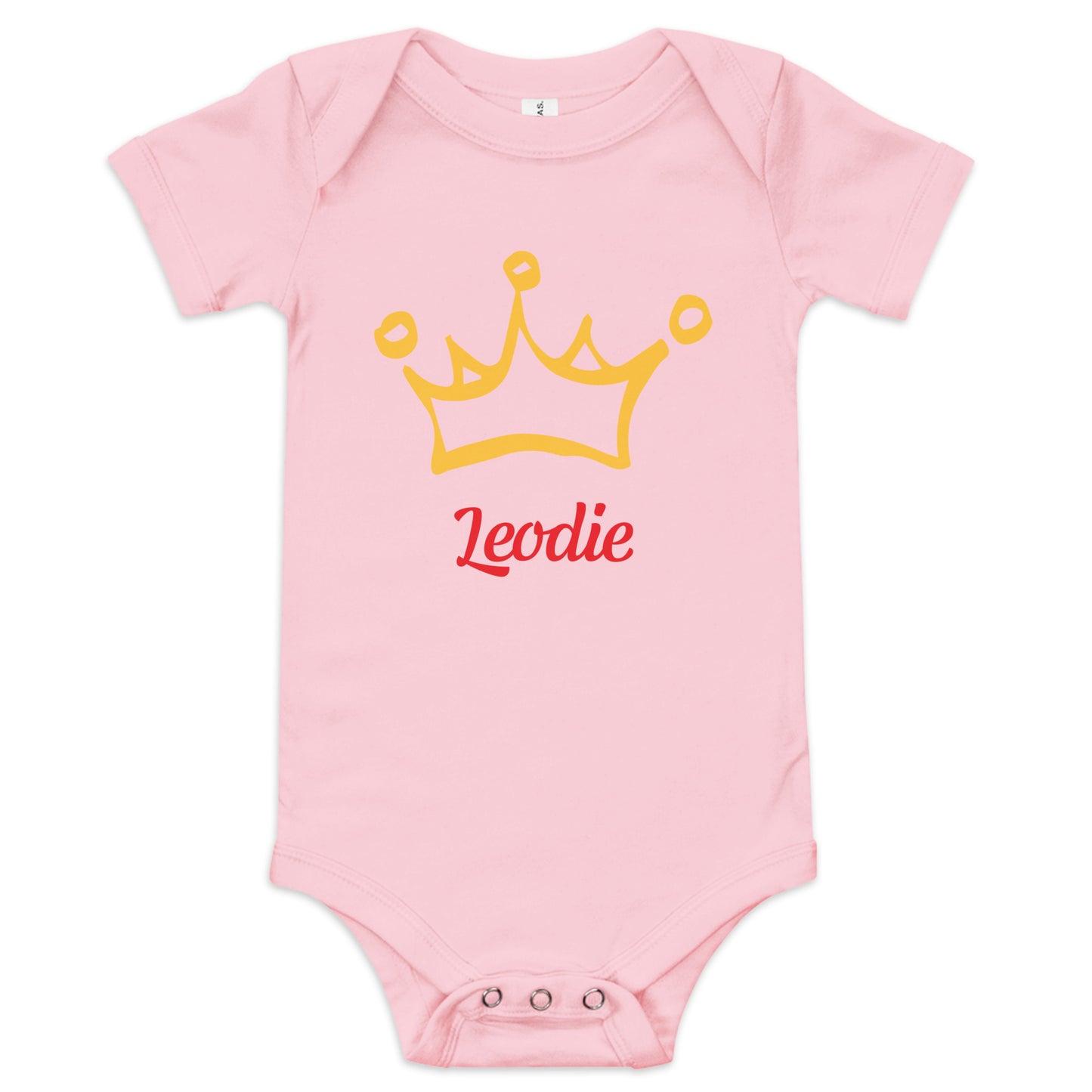 Doodle Three Point Crown Baby Onesie