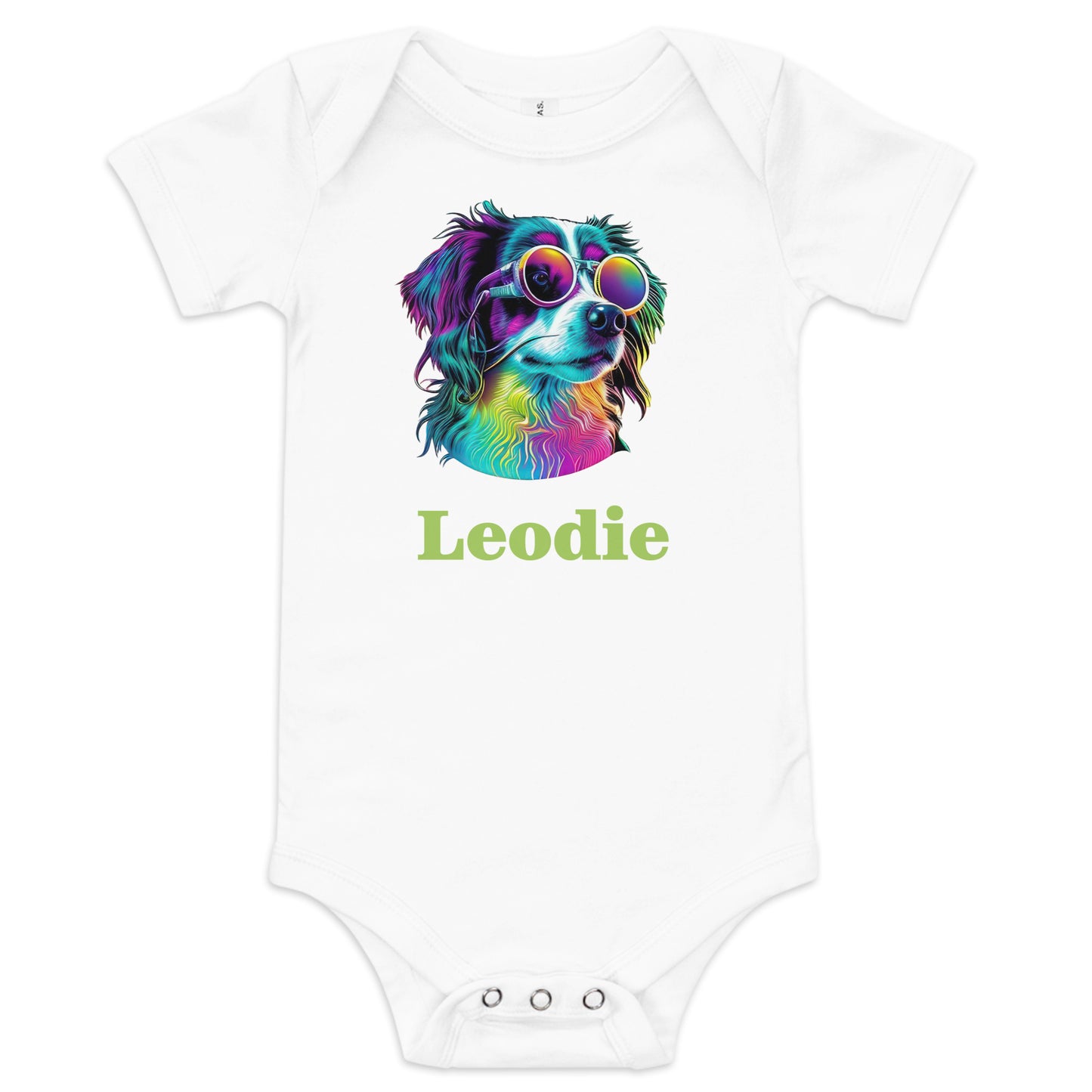 Customizable Vaporwave Spaniel Baby Onesie