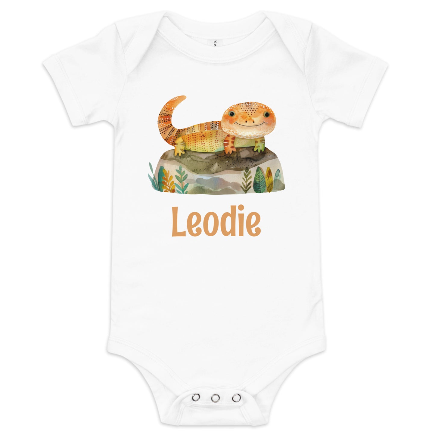 Autumn Colors Lizard Baby Onesie