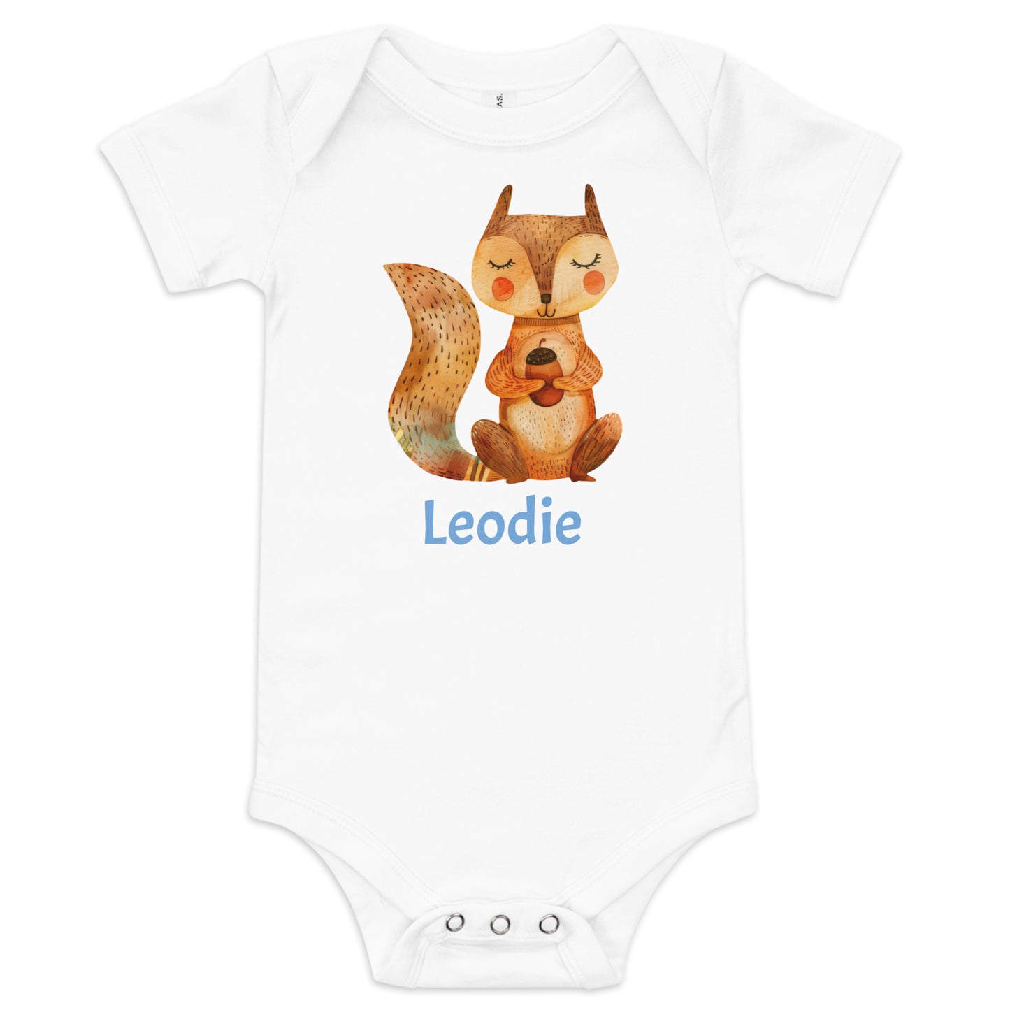 Autumn Colors Longtail Squirrel Baby Onesie