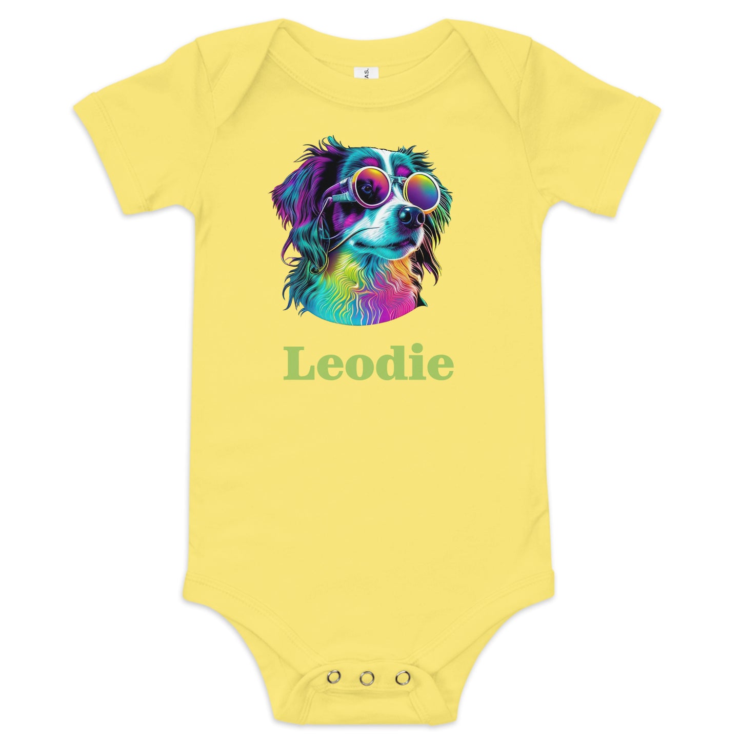 Customizable Vaporwave Spaniel Baby Onesie