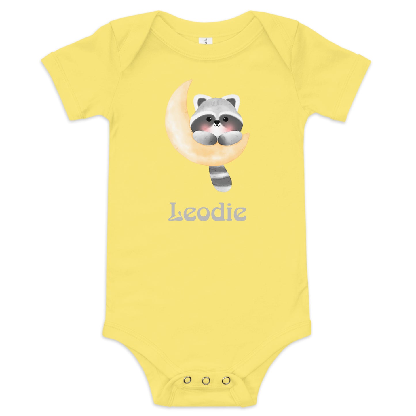 Sweet Racoon Moon Baby Onesie