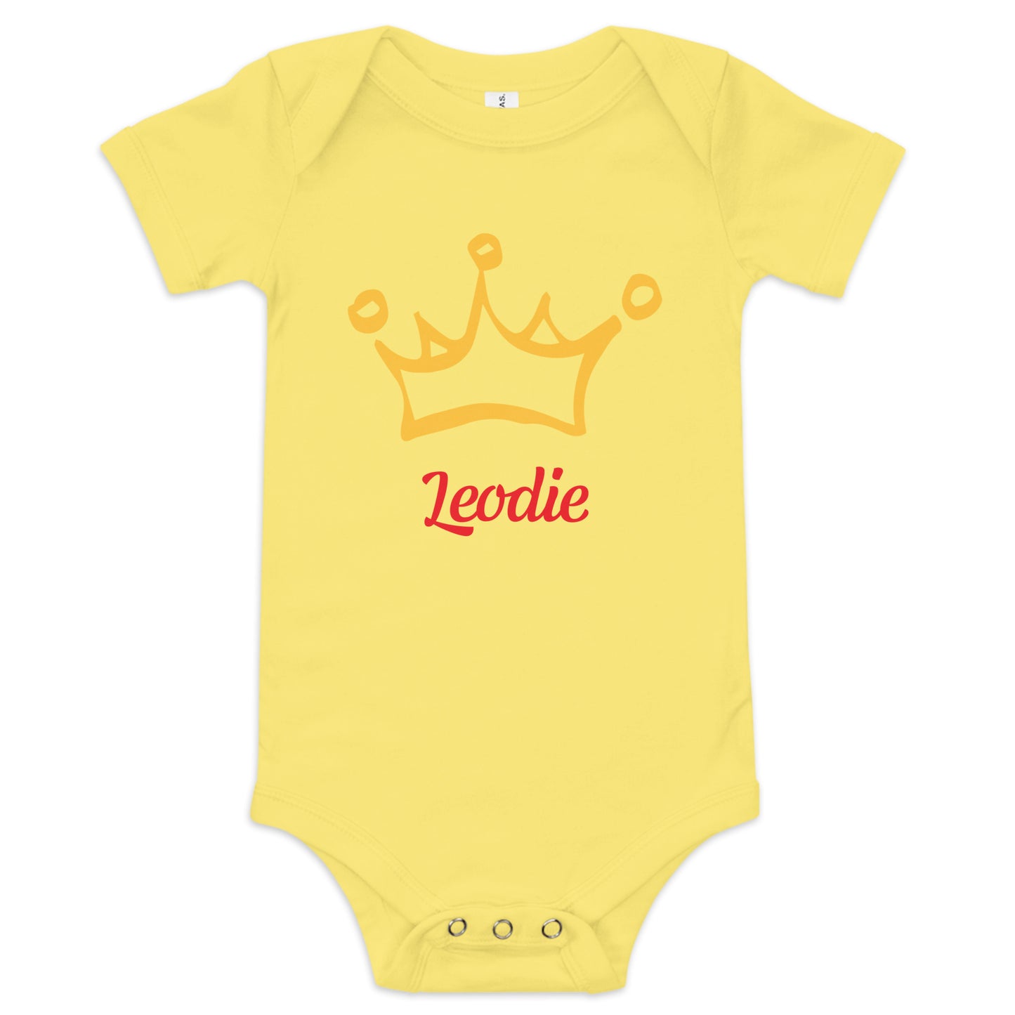 Doodle Three Point Crown Baby Onesie