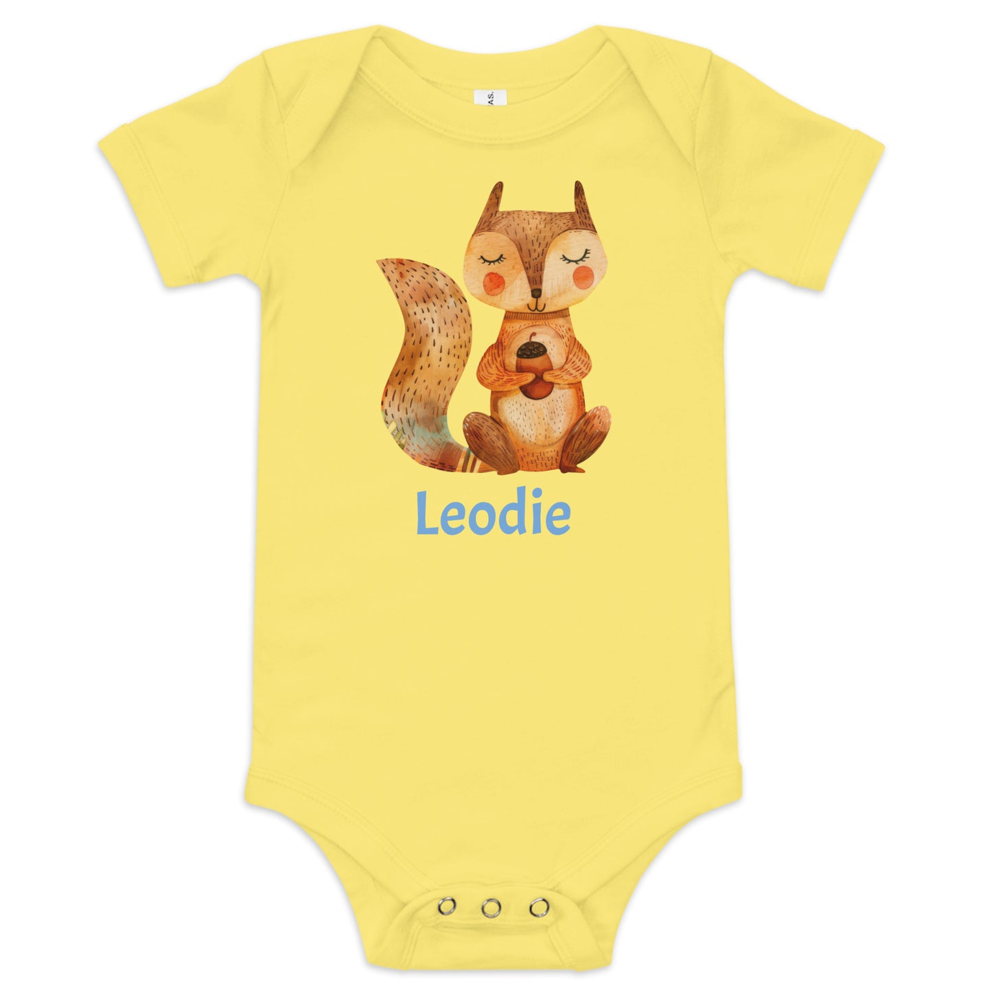 Autumn Colors Longtail Squirrel Baby Onesie