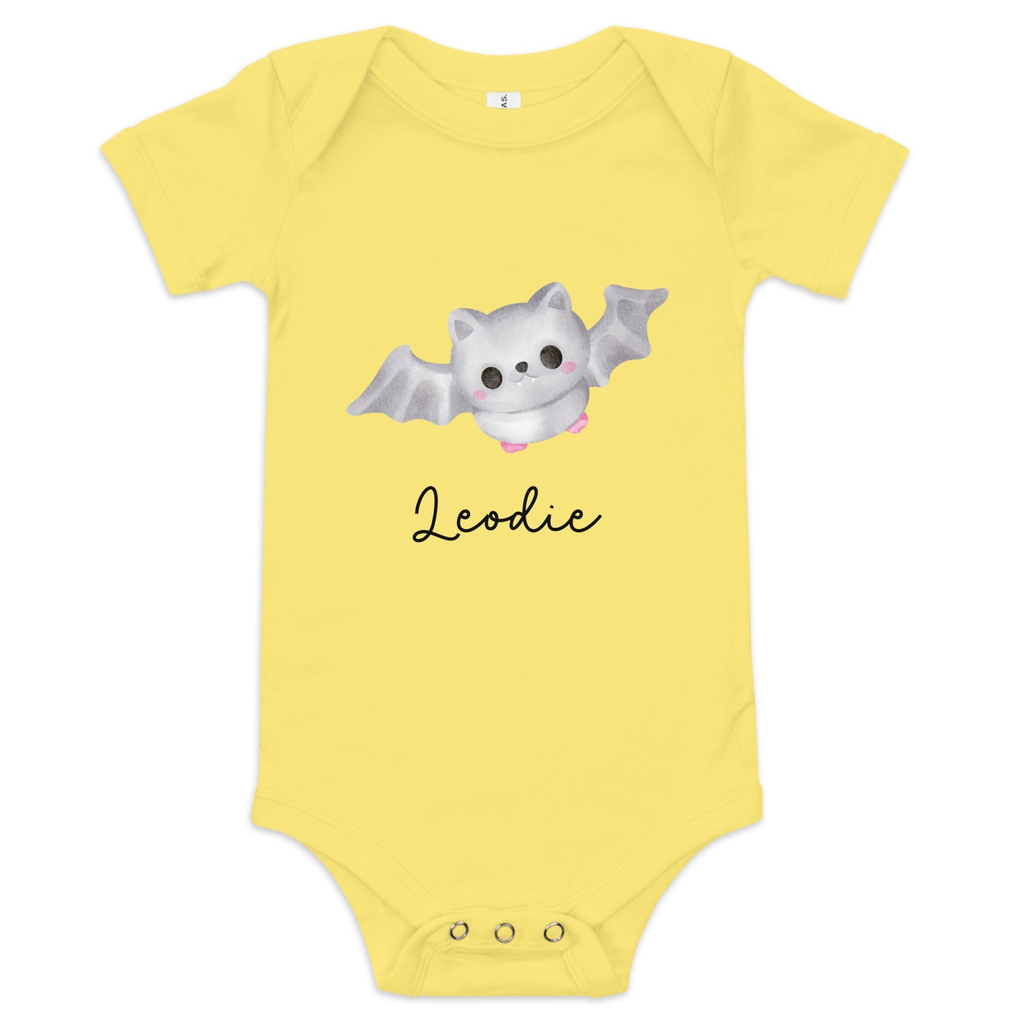 Cute White Bat Halloween Baby Onesie