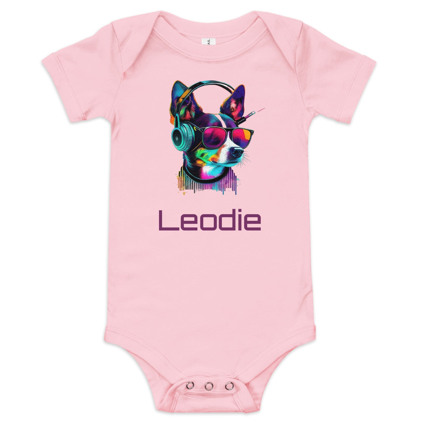 Color Pop Terrier Baby Onesie Pink