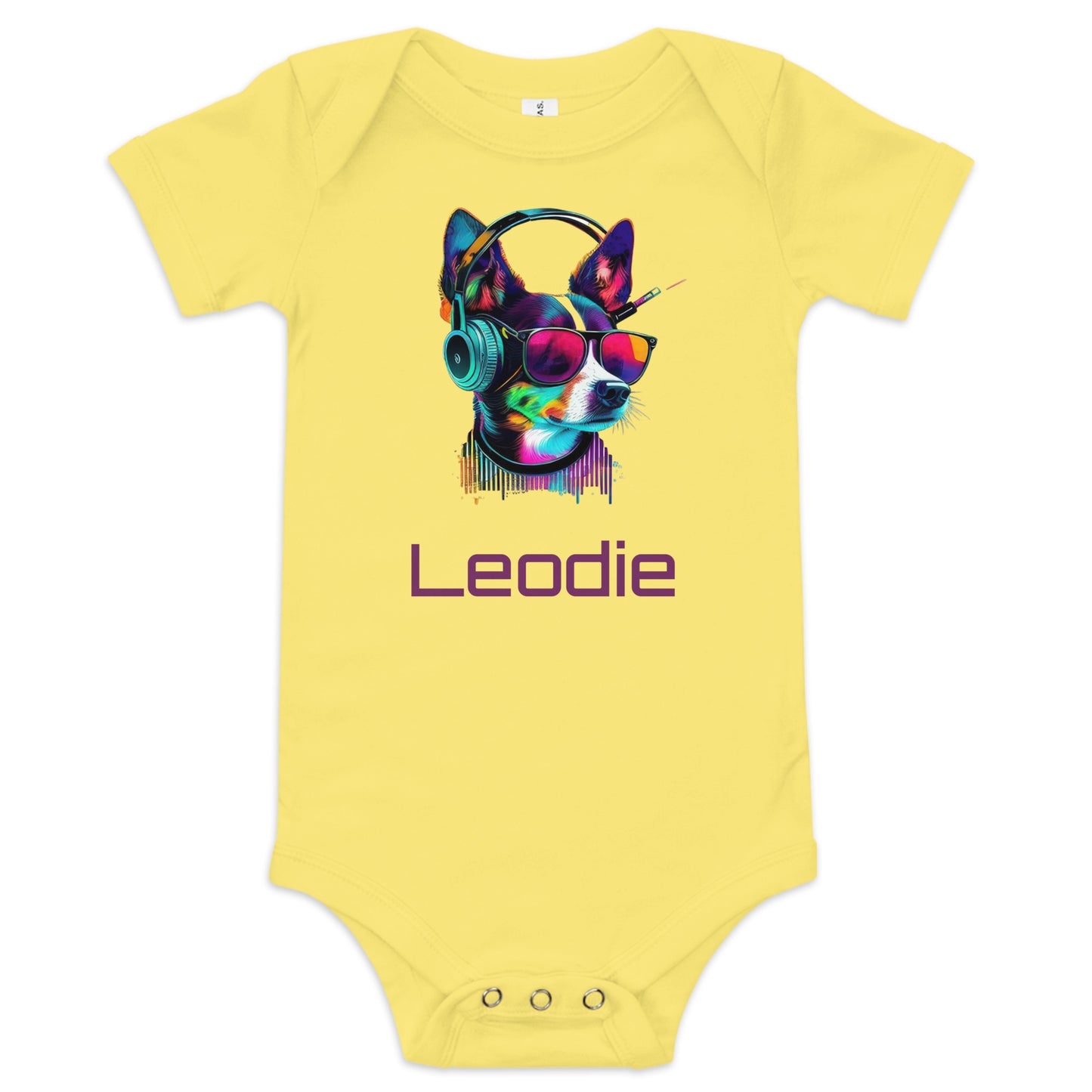 Color Pop Terrier Baby Onesie Yellow