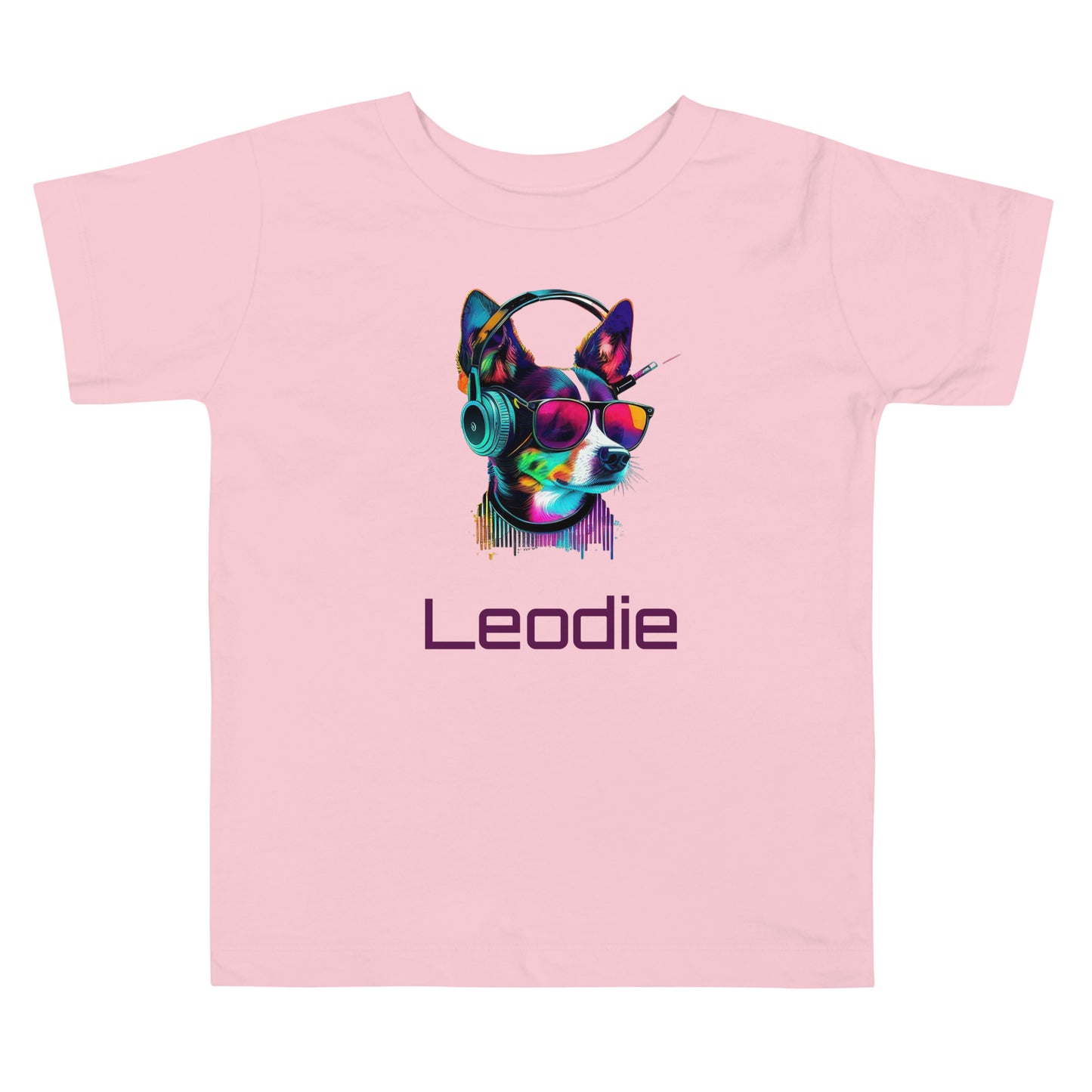 Leodie Color Pop Terrier Toddler Tee Pink
