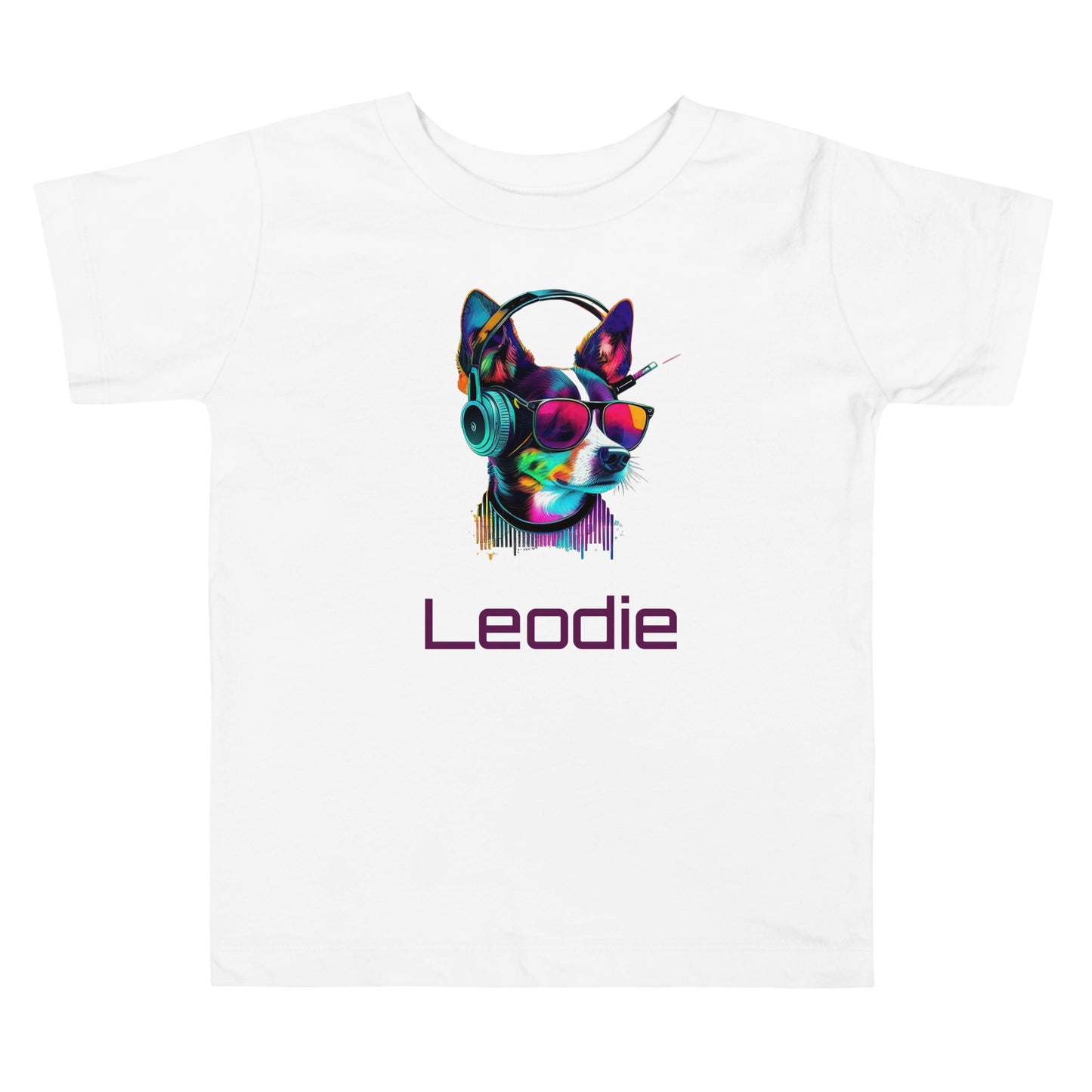 Leodie Color Pop Terrier Toddler Tee White