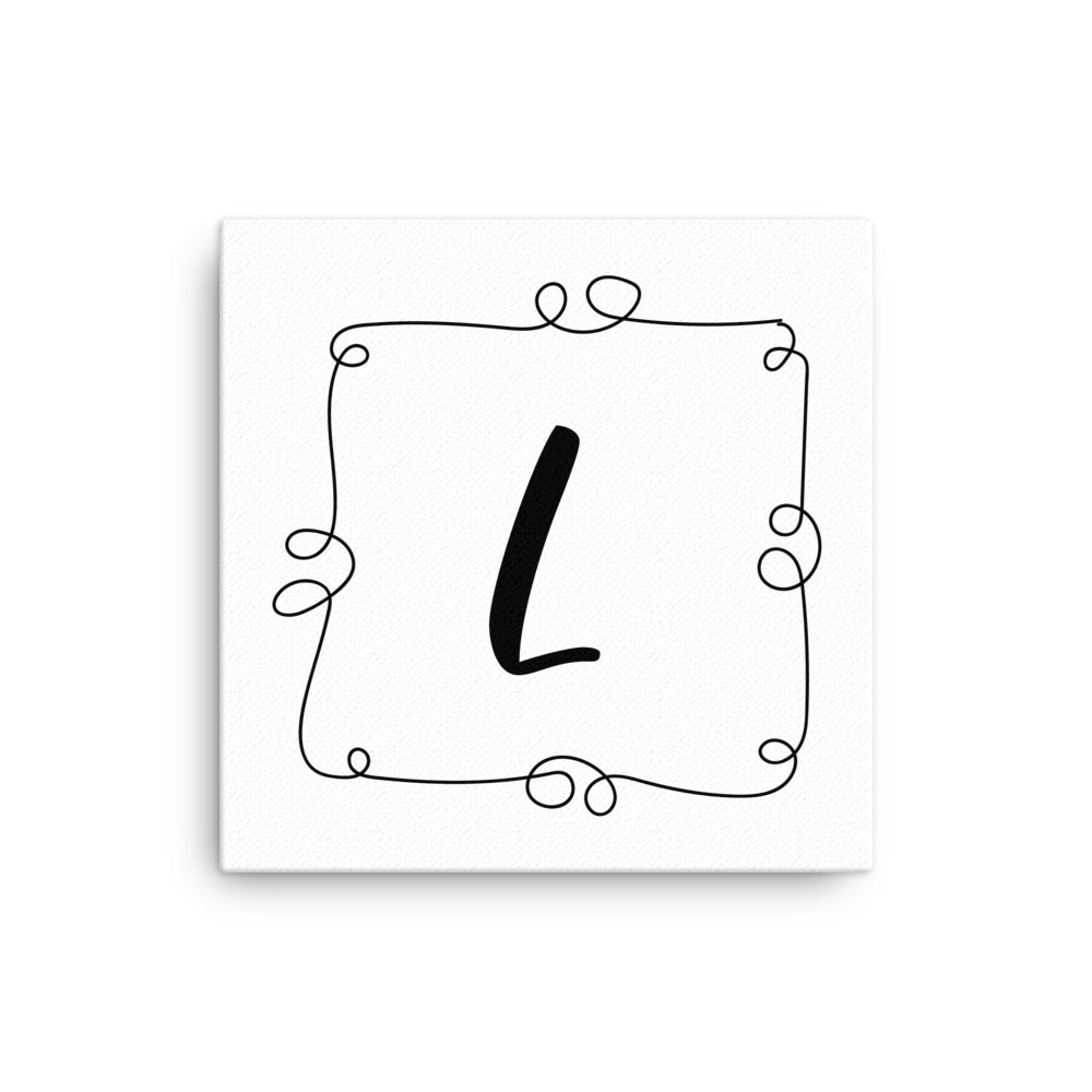 Leodie Doodle Frame Thin Canvas Wall Print 12