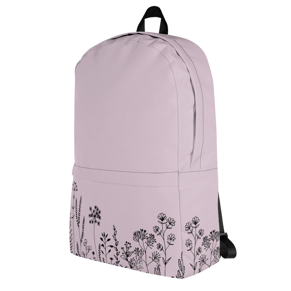 Leodie Lavender Wildflower Backpack Left