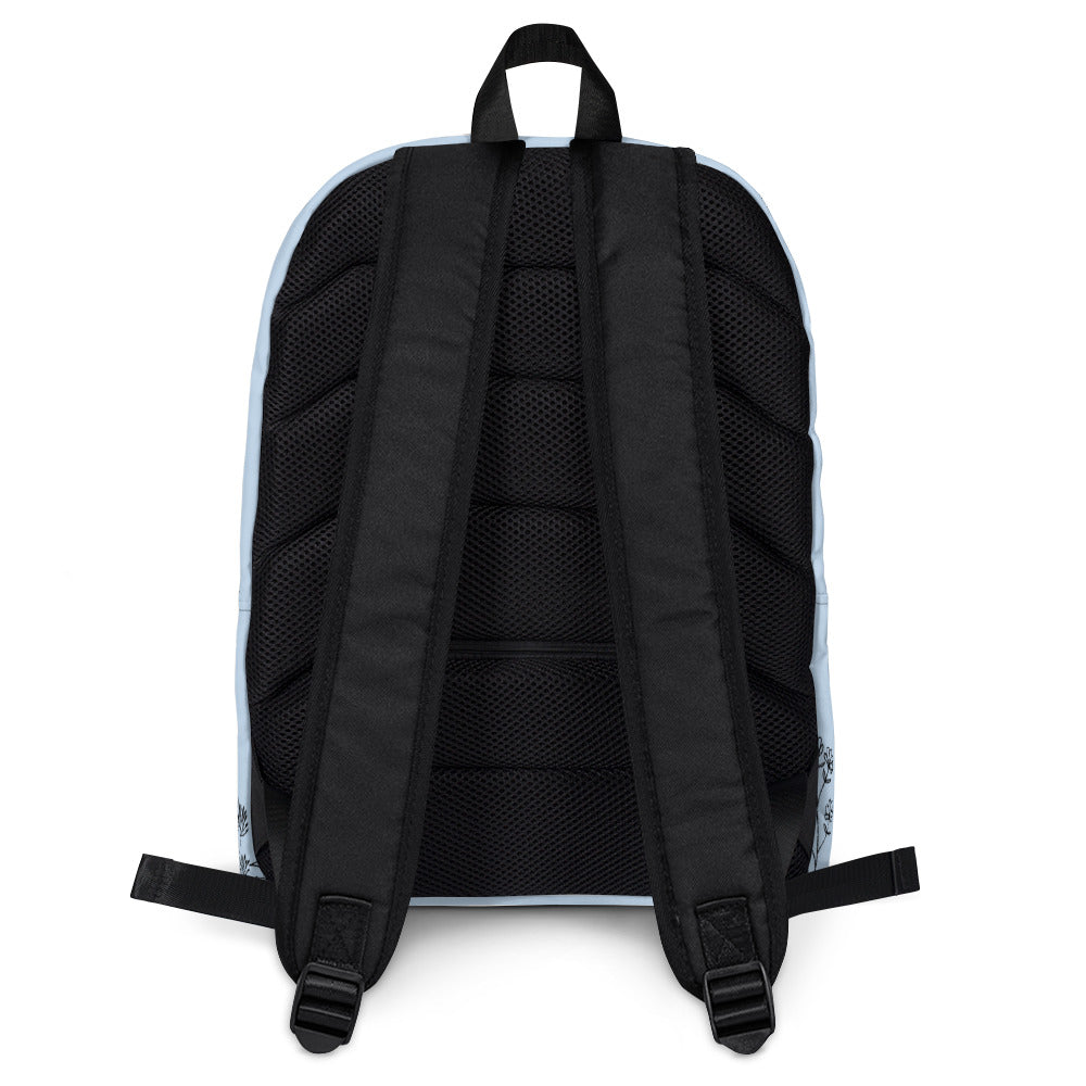 Leodie Bluebell Wildflower Backpack Back