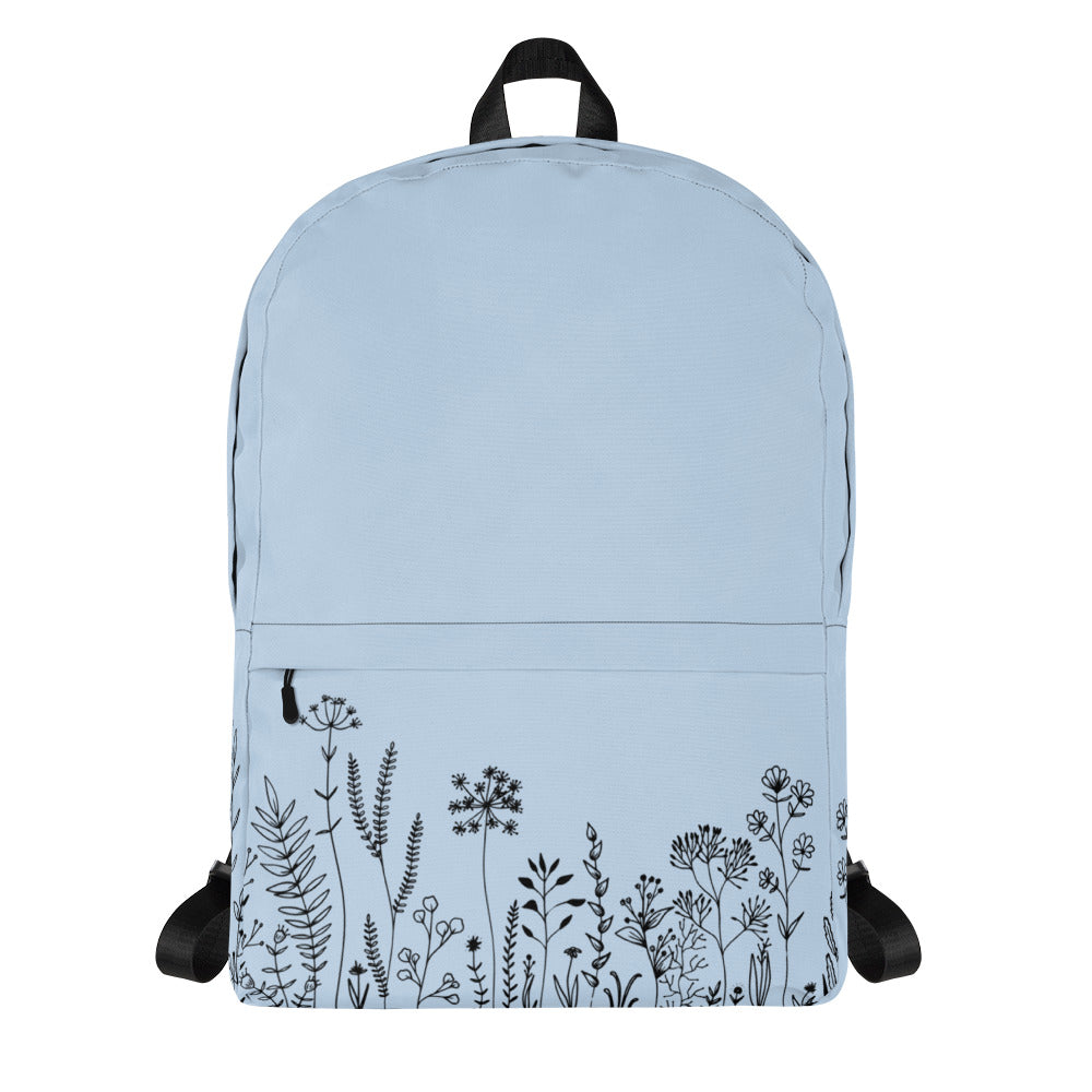 Leodie Bluebell Wildflower Backpack Front