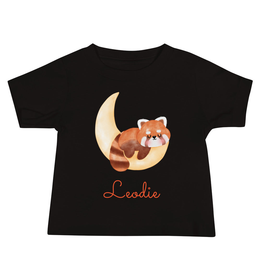 Leodie Fox Crescent Moon Baby Tee Black