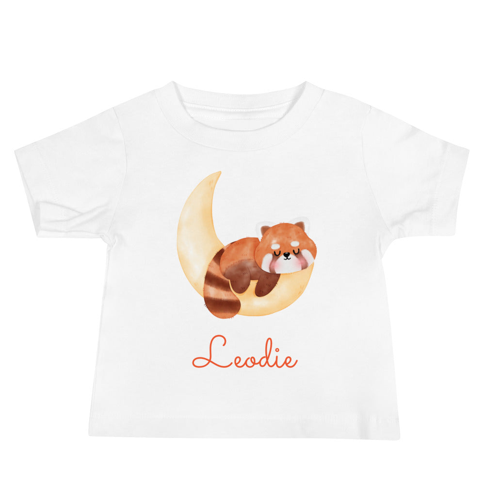 Leodie Fox Crescent Moon Baby Tee White