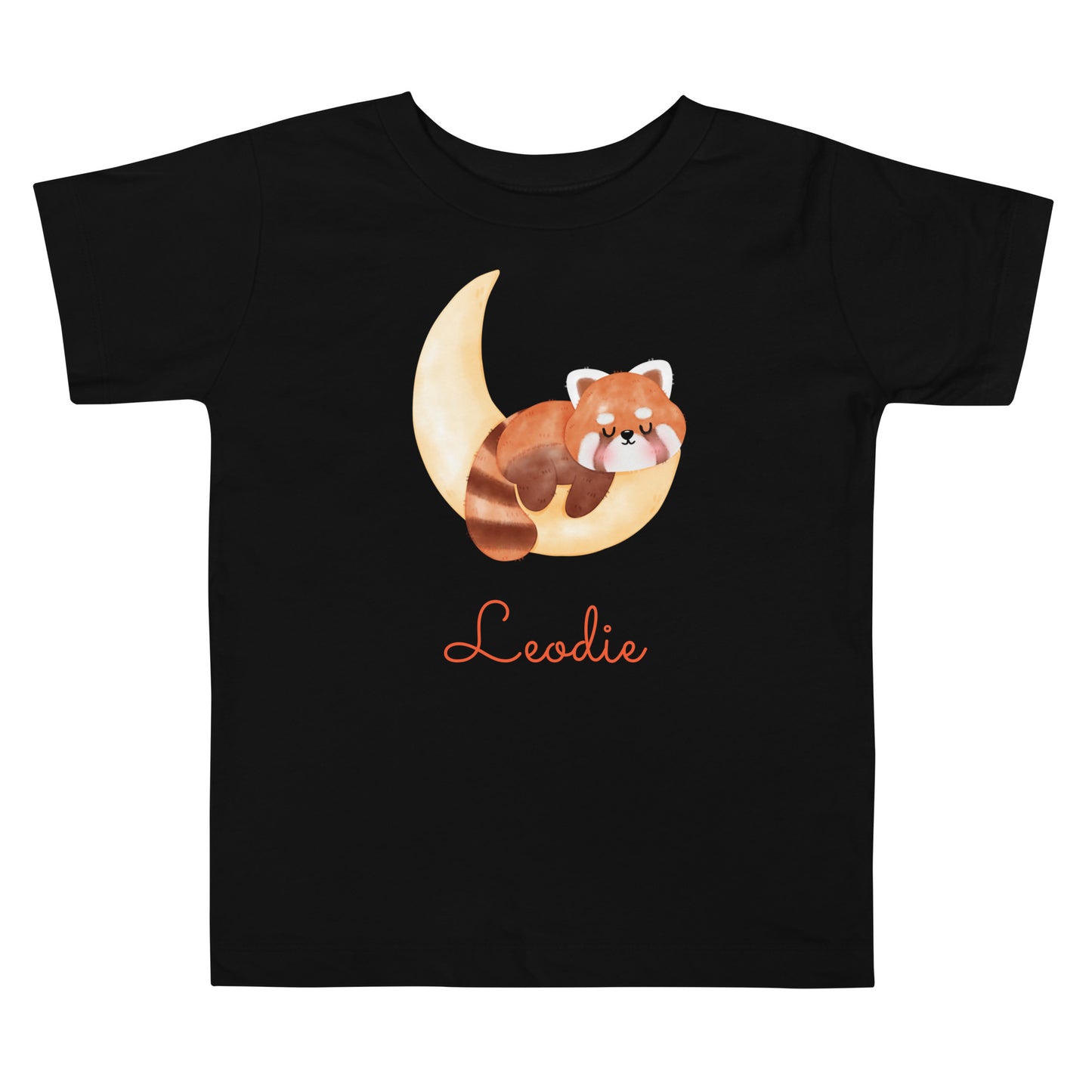 Leodie Fox Crescent Moon Toddler Tee Black