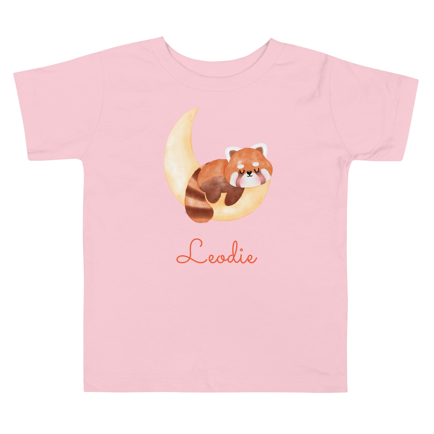 Leodie Fox Crescent Moon Toddler Tee Pink