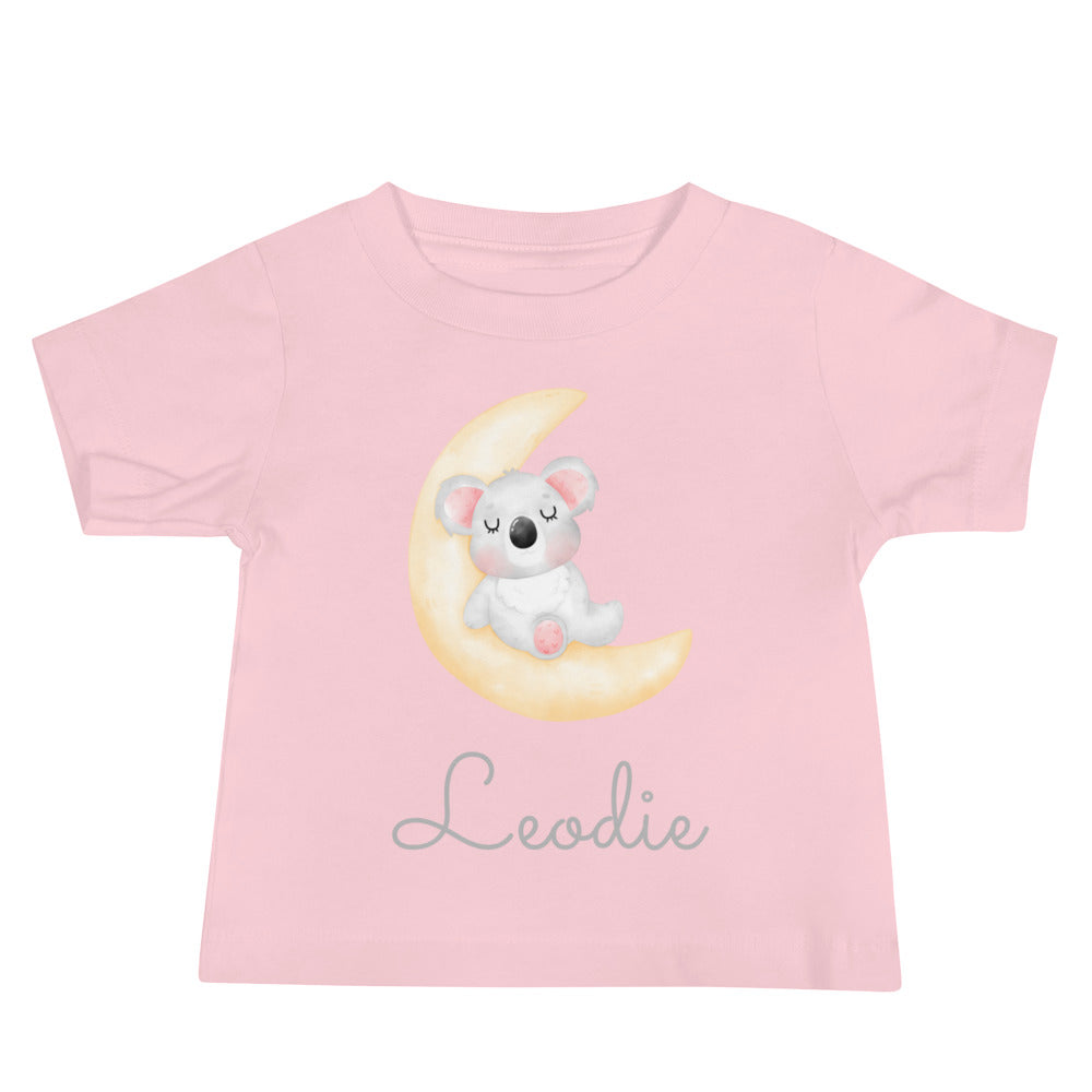 Leodie Koala Crescent Moon Baby Tee Pink