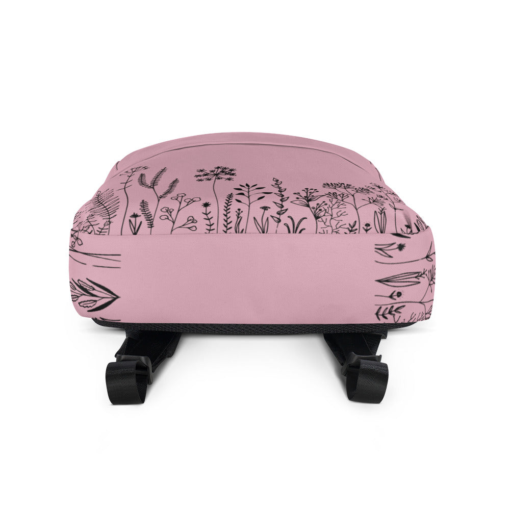 Leodie Mauve Wildflower Backpack Bottom